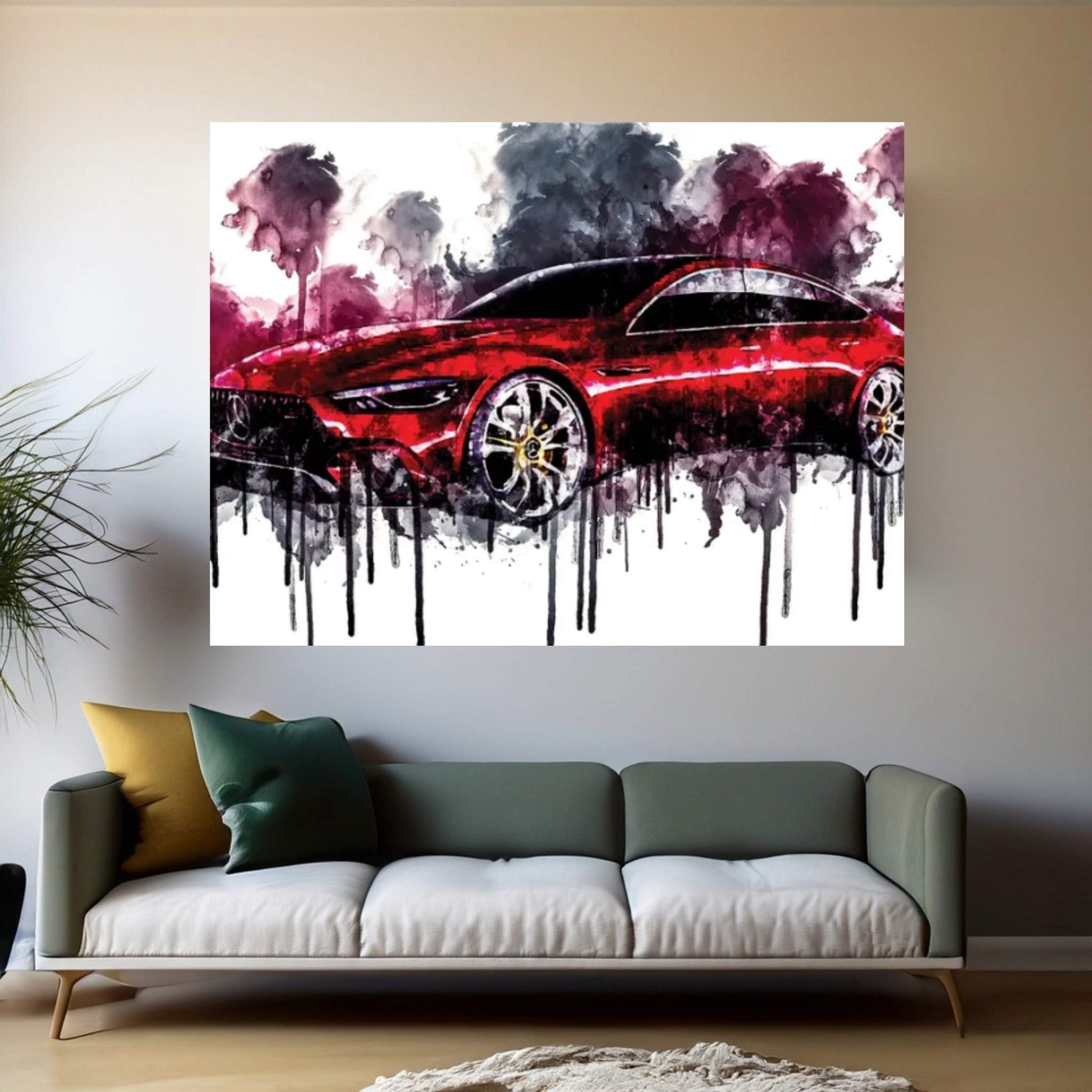 2017 Mercedes AMG GT Concept Vehicle CLXXXV Canvas Wall Art - Y Canvas