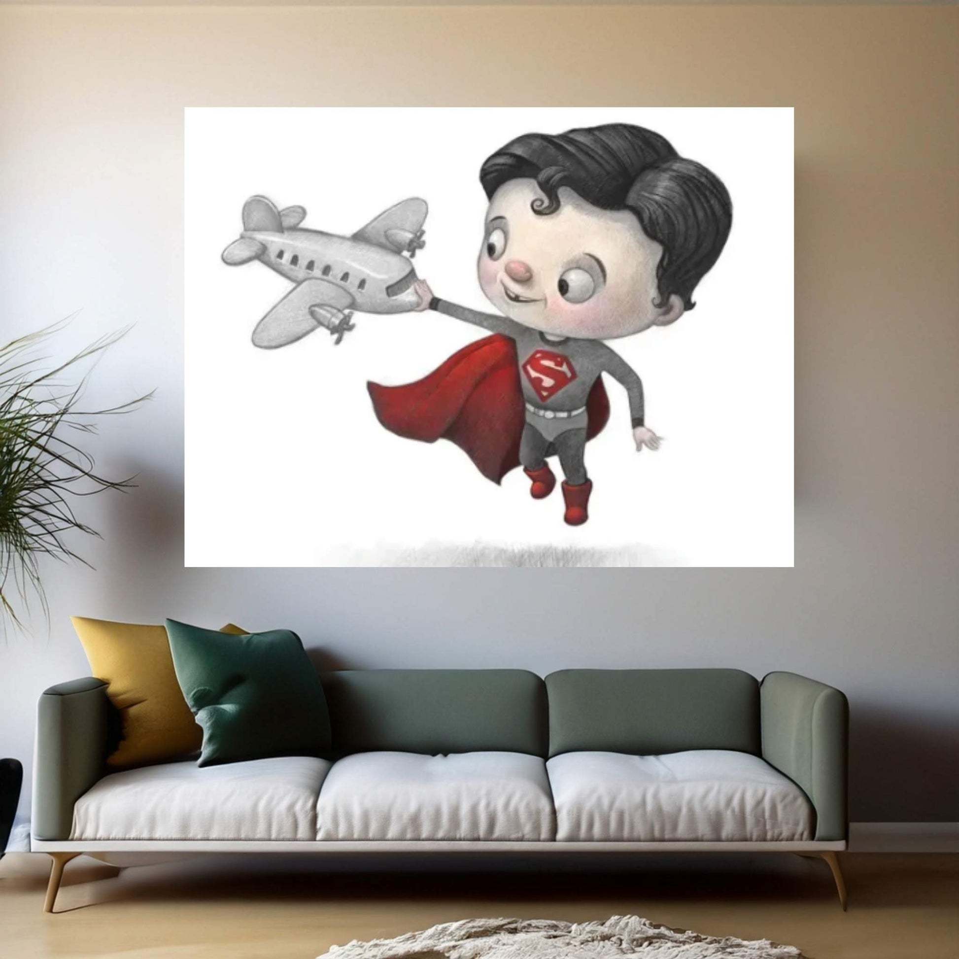 Baby Superman Canvas Wall Art - Y Canvas