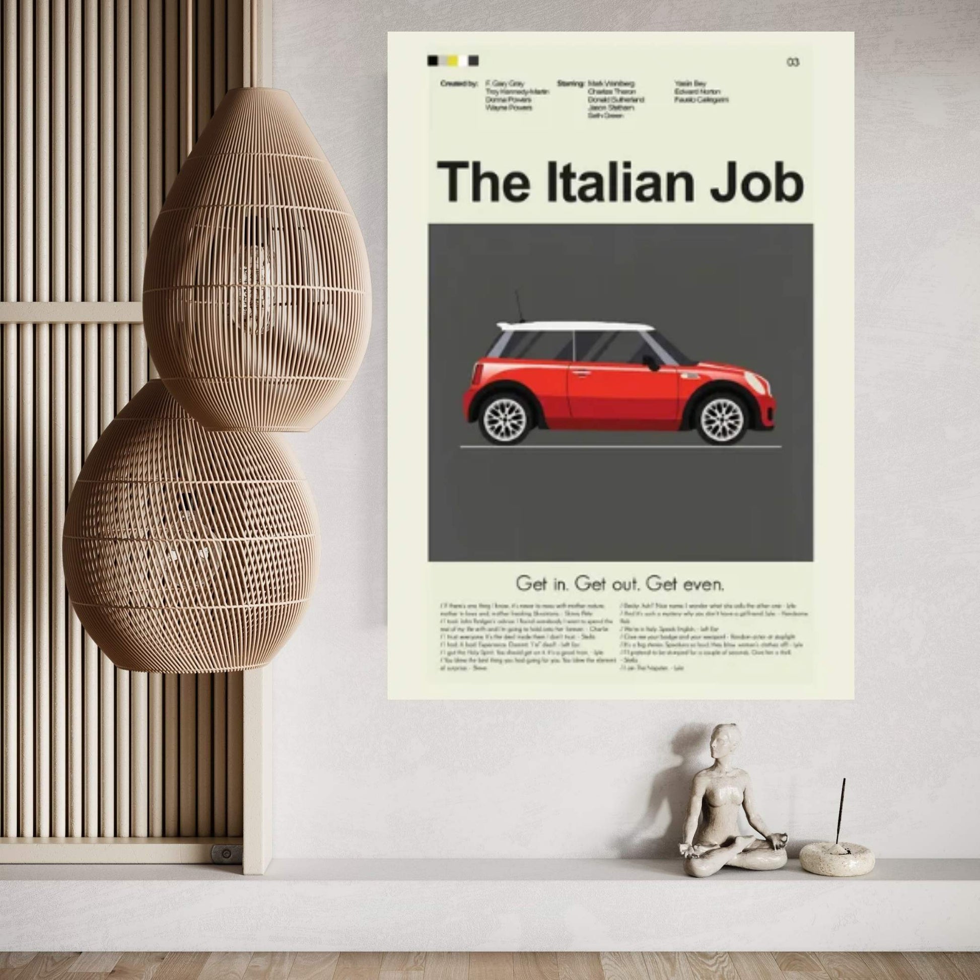 The Italian Job Canvas Wall Art - Y Canvas