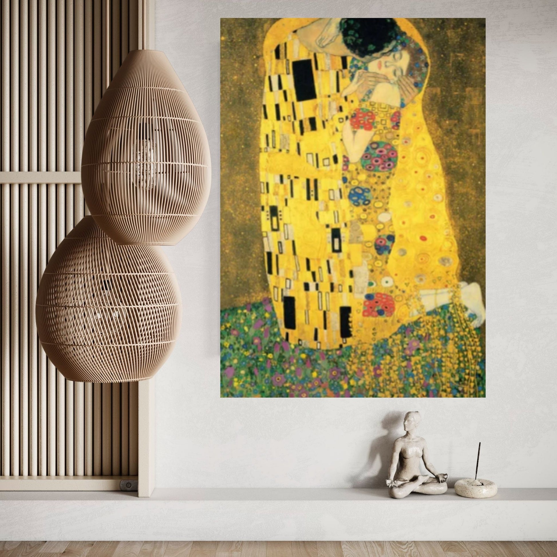 Gustav Klimt - The Kiss Canvas Wall Art Print on Canvas - Y Canvas