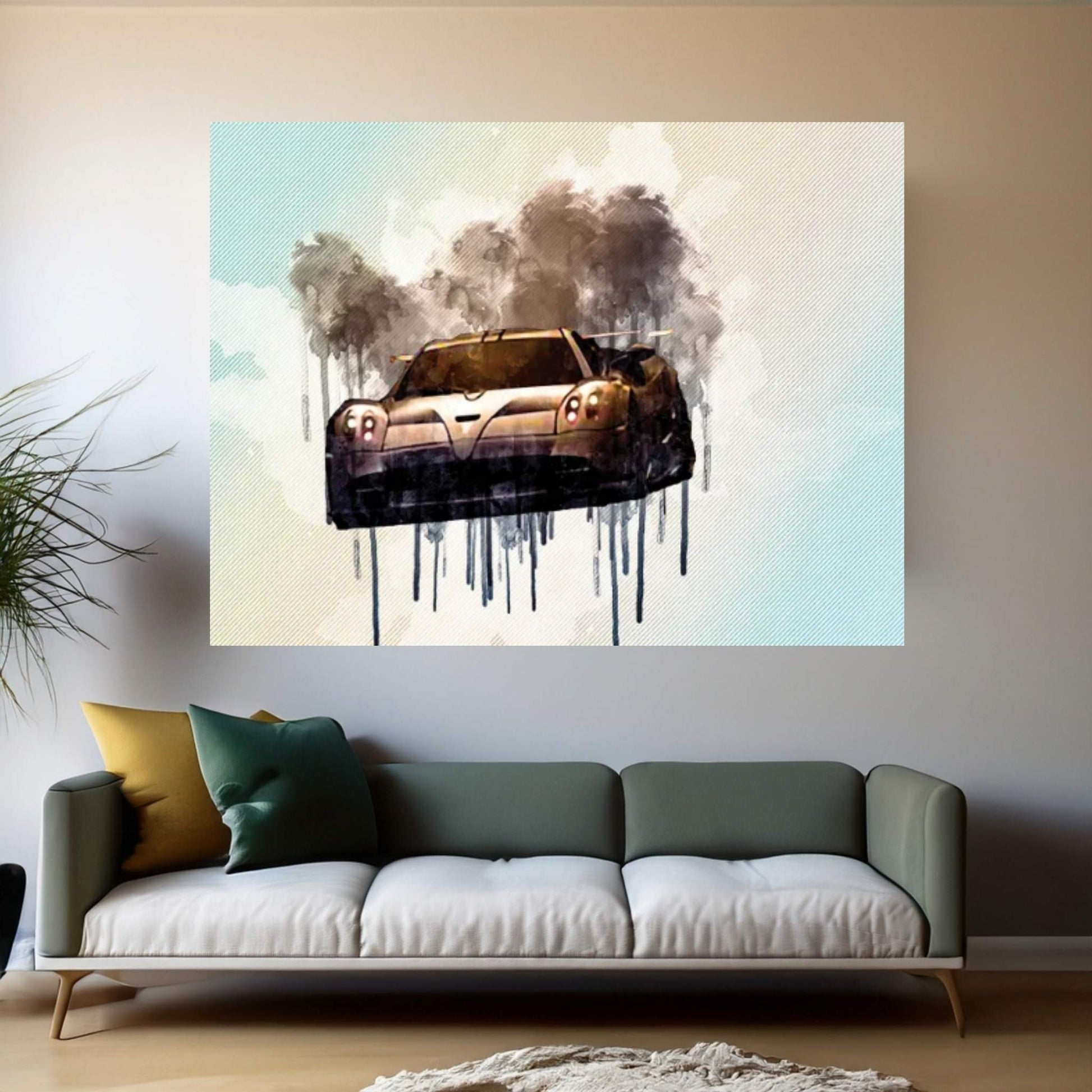 2020 Pagani Huayra Imola Exterior Front View Hypercar Canvas Wall Art - Y Canvas