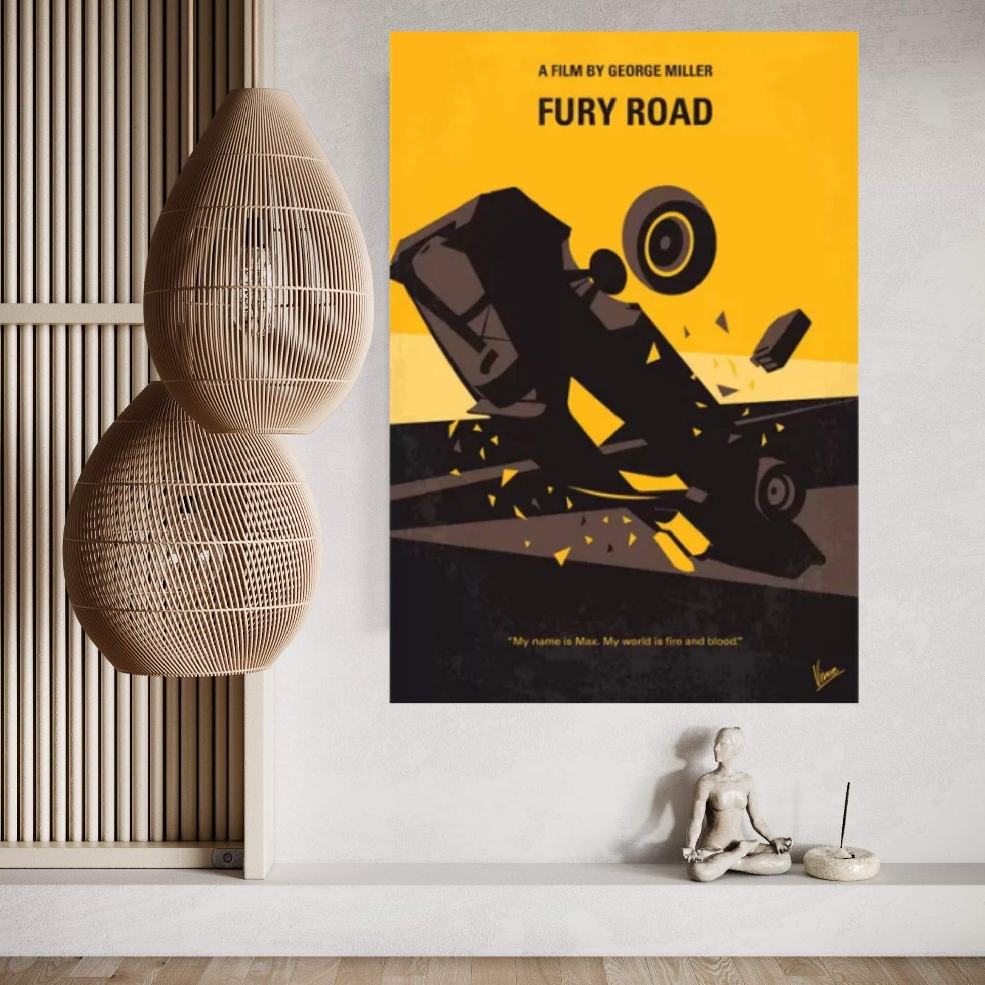 Mad Max: Fury Road Minimal Movie Poster Canvas Wall Art - Y Canvas