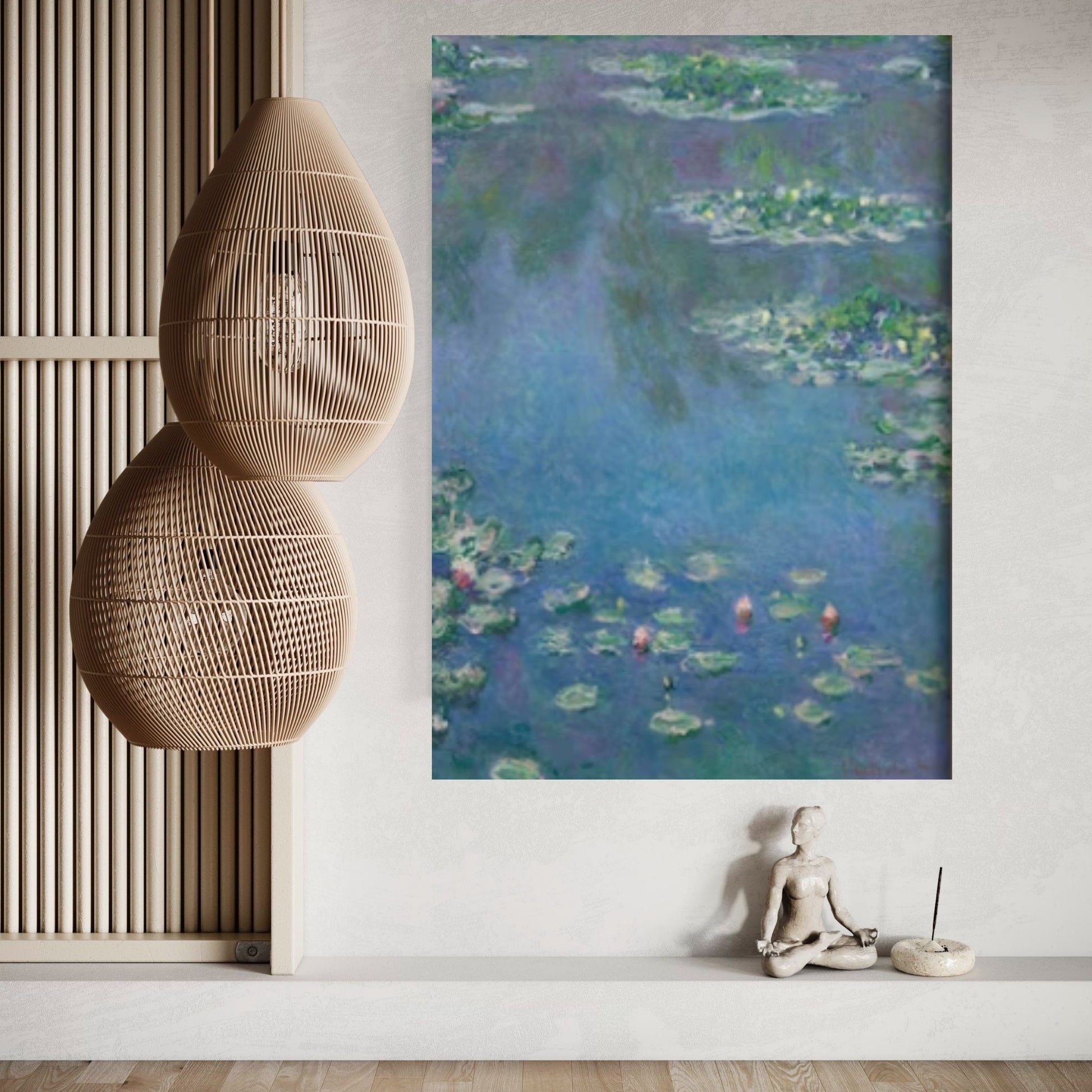 Claude Monet Exhibition Prints, Claude Monet Floral Print, Landscape wall arti Water lilies Claude Monet - Y Canvas