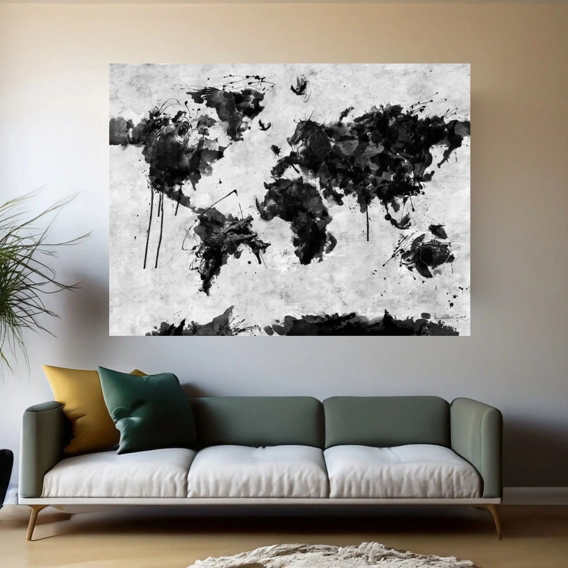 Wild World Canvas Wall Art - Y Canvas