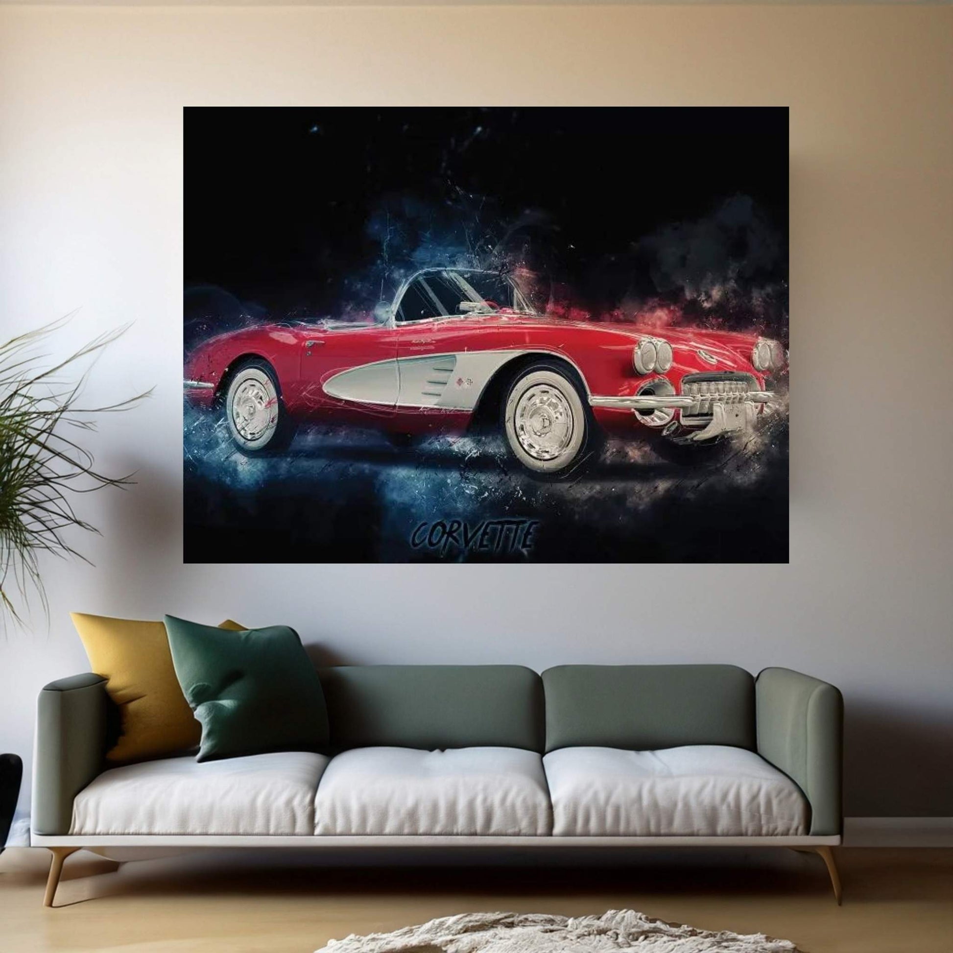 Corvette Canvas Wall Art - Y Canvas