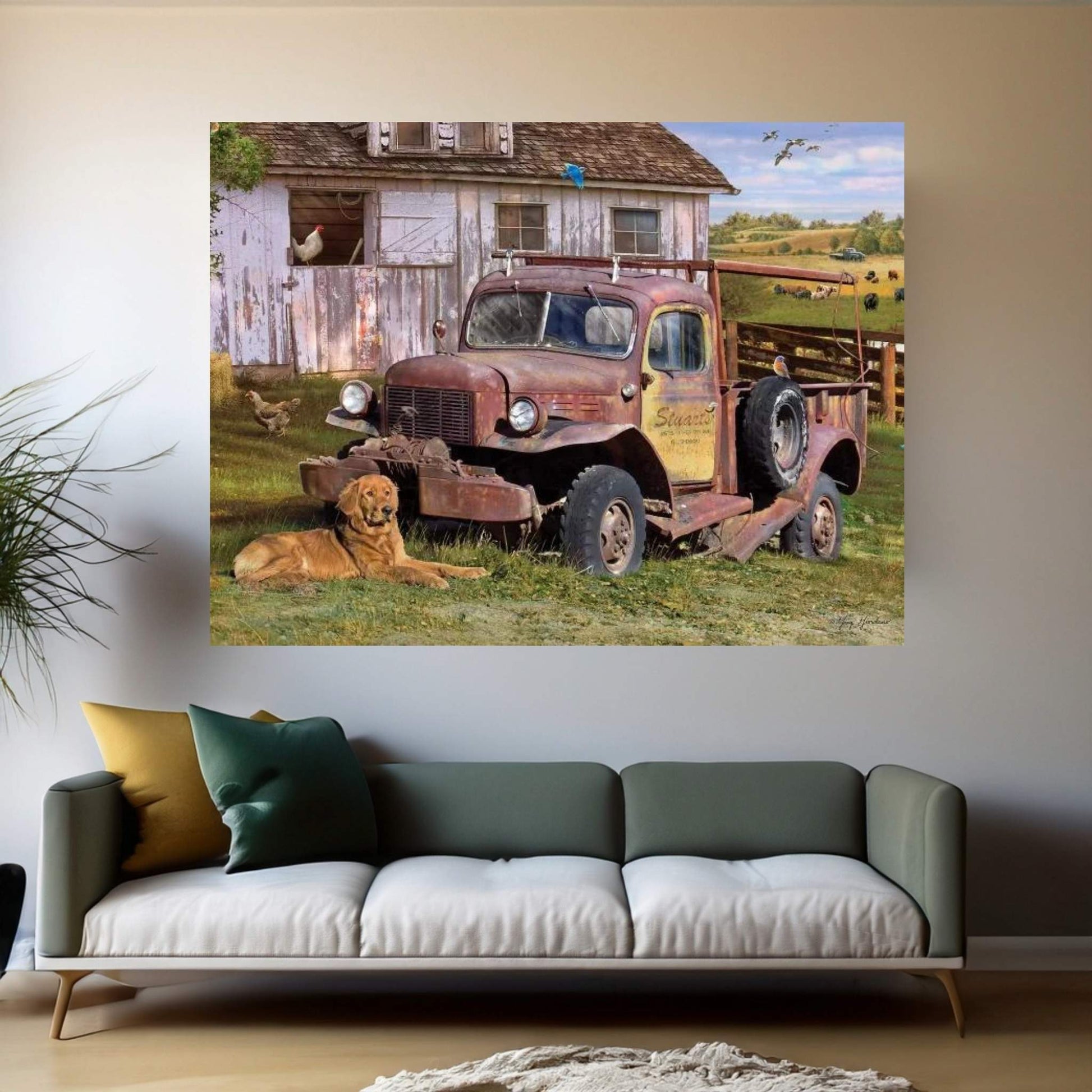 Stuart's Vintage Truck Canvas Wall Art - Y Canvas