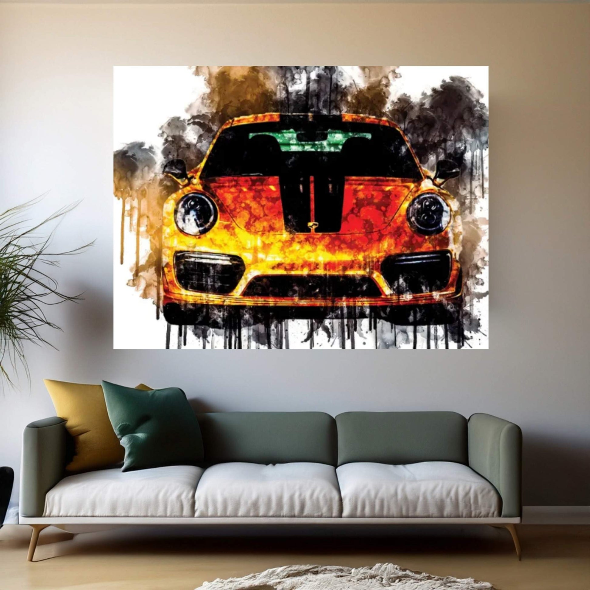 Car 2018 Porsche 911 Turbo S Exclusive Series Canvas Wall Art - Y Canvas