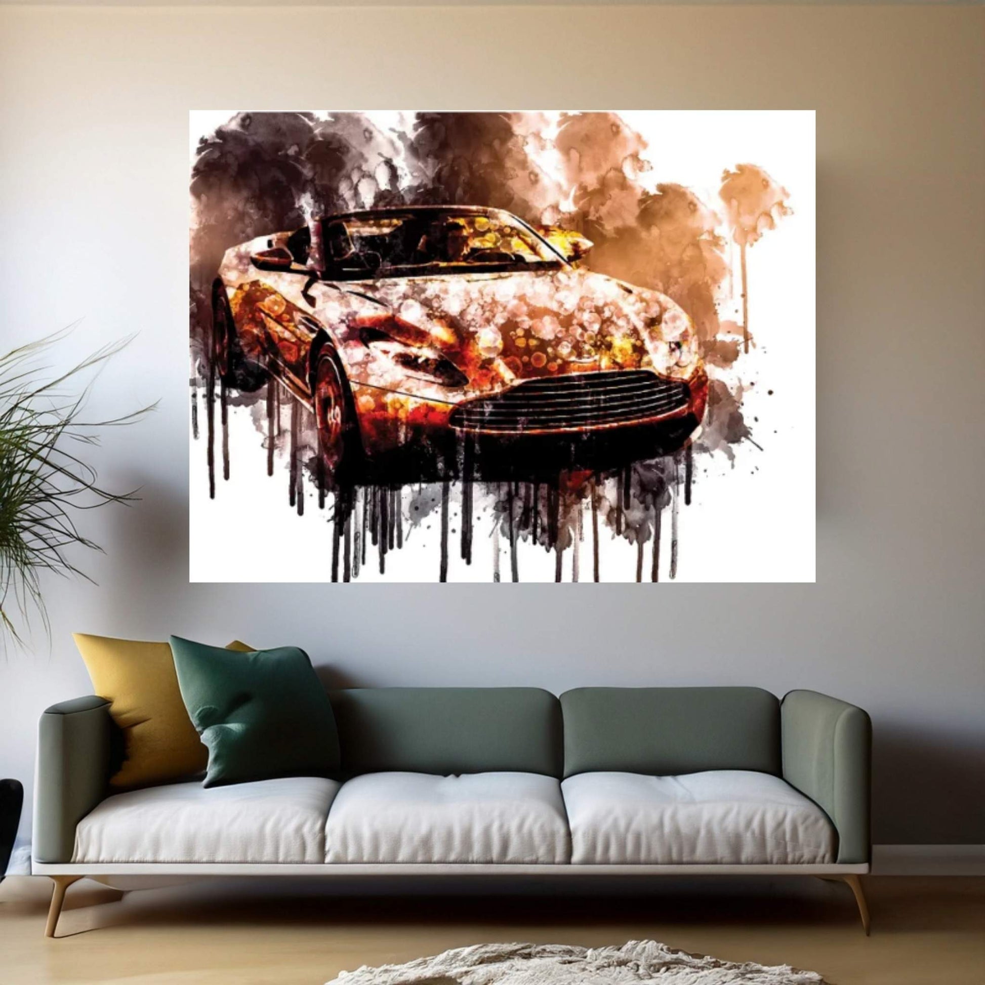 2018 Aston Martin DB11 Volante Vehicle CCCXLV Canvas Wall Art - Y Canvas