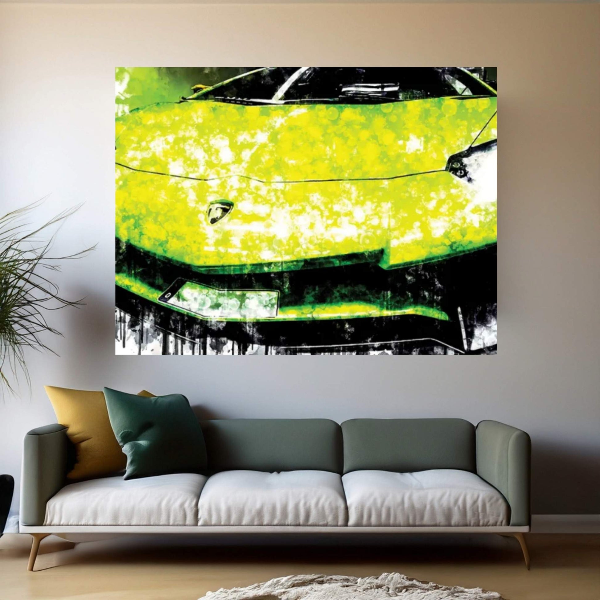 Car 2017 Mcchip DKR Lamborghini Aventador Canvas Wall Art - Y Canvas