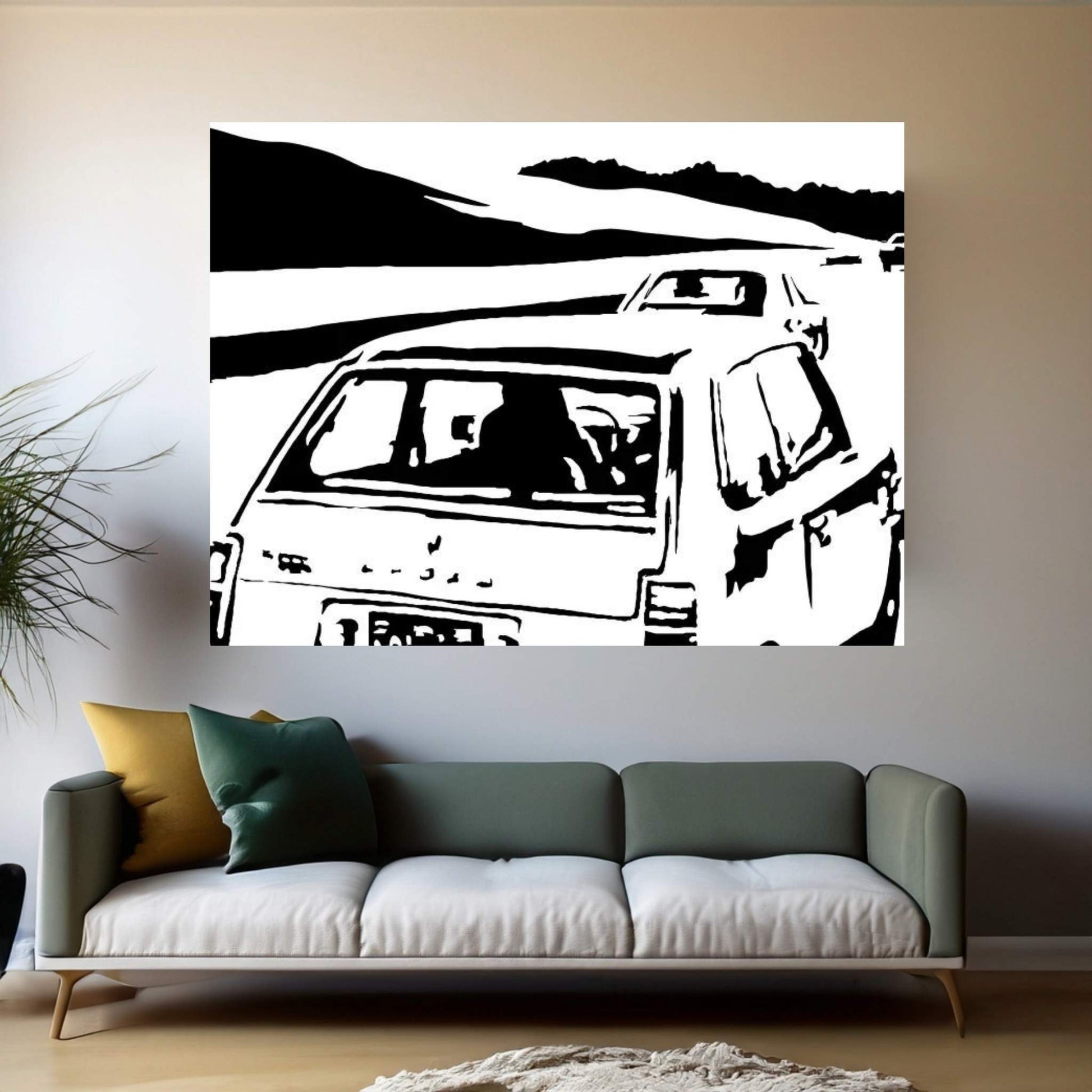 Vintage Cars Canvas Wall Art - Y Canvas