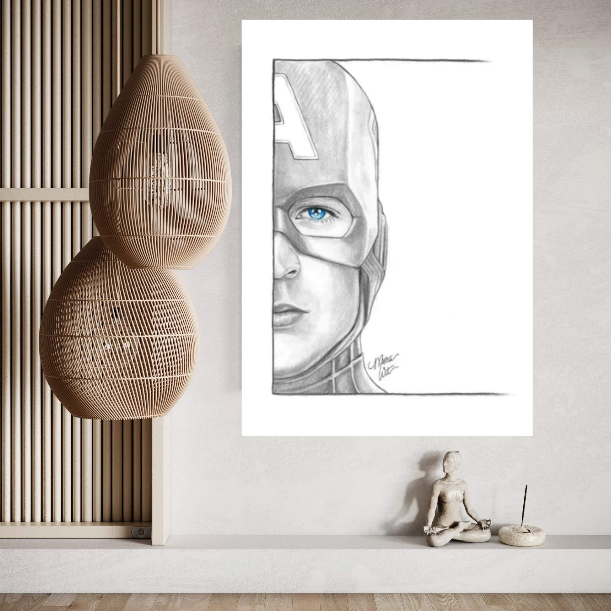 Captain America Canvas Wall Art - Y Canvas