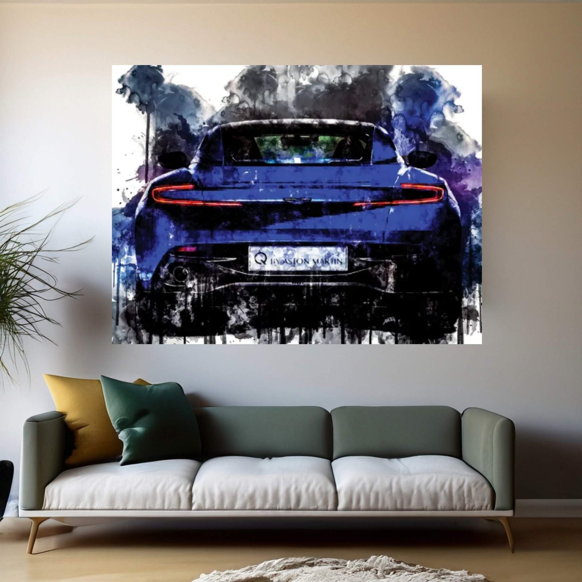 2017 Q Aston Martin DB11 Canvas Wall Art - Y Canvas