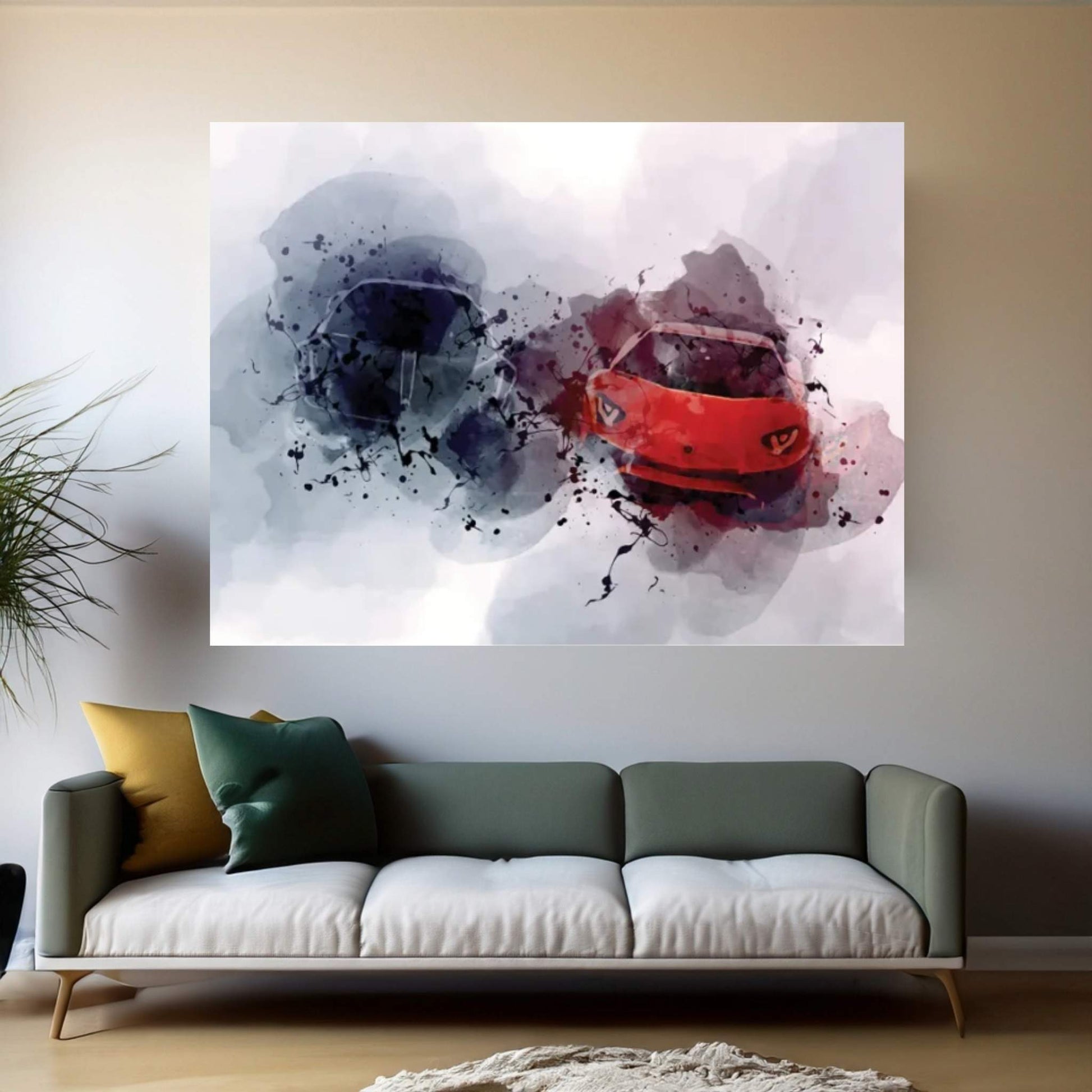 Ferrari 458 1talia Lamborghini Aventador Lp700-4 Cars Canvas Wall Art - Y Canvas