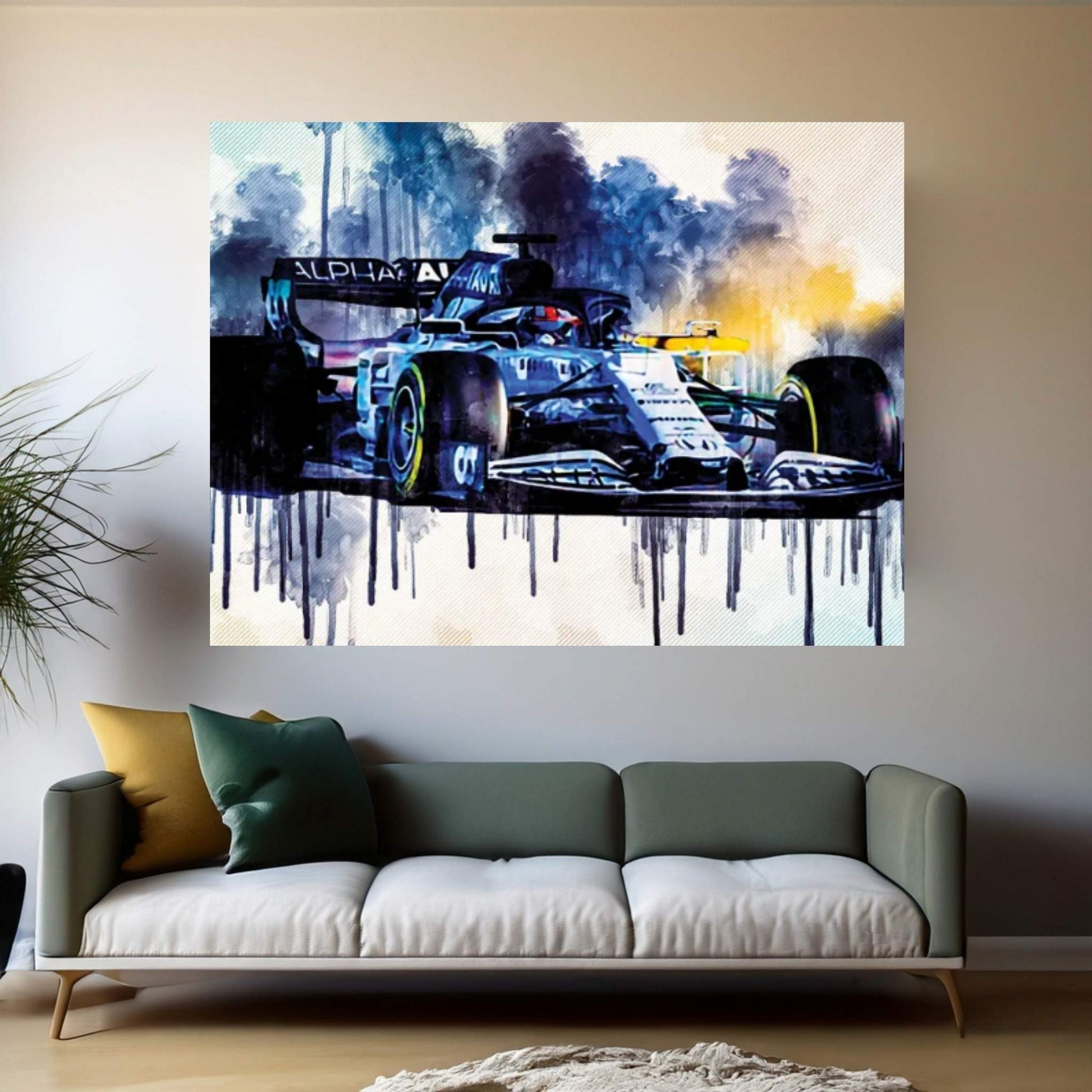 Alphatauri AT01 F1 Cars Formula 1 Scuderia Honda Canvas Wall Art - Y Canvas