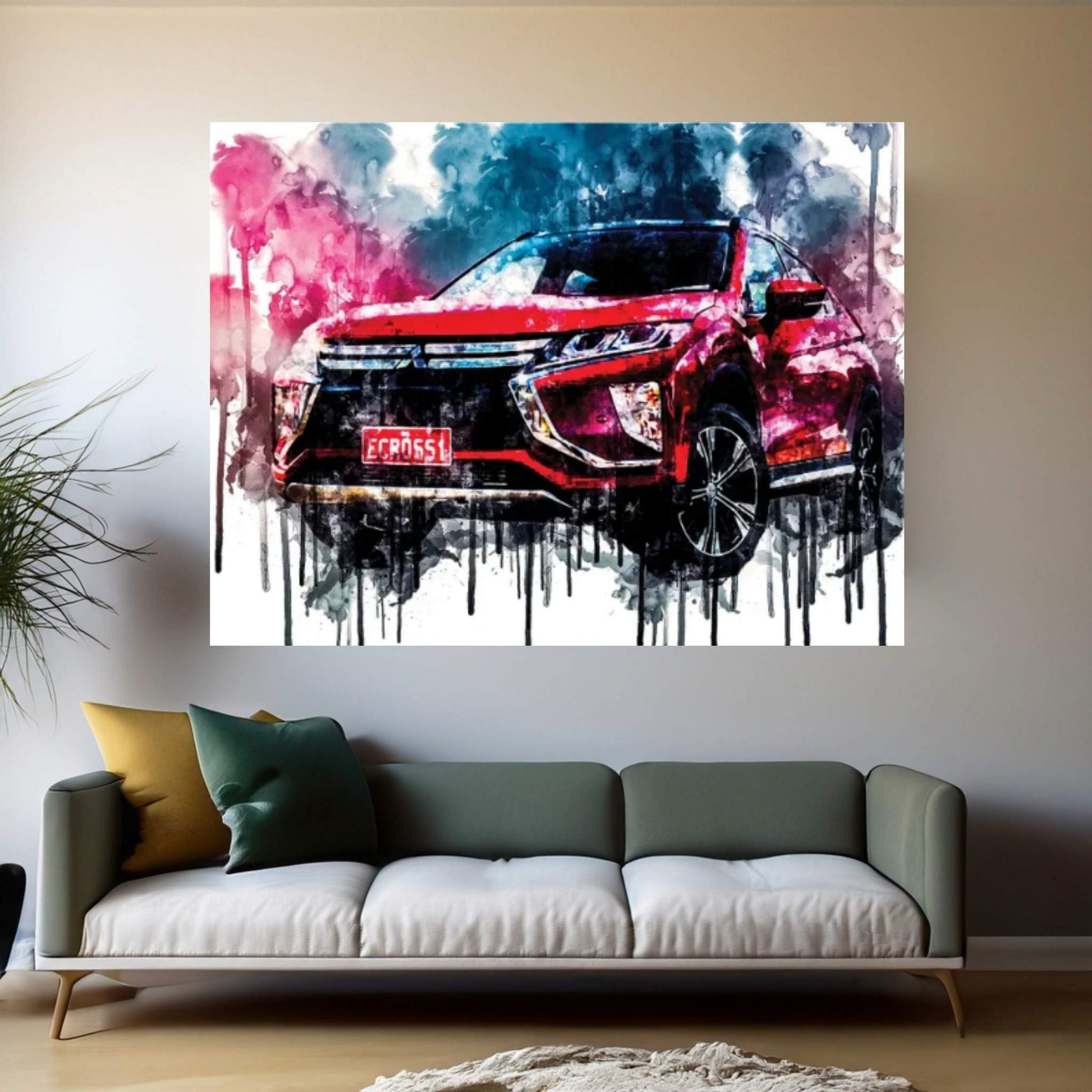 Car 2018 Mitsubishi Eclipse Cross Exceed Canvas Wall Art - Y Canvas