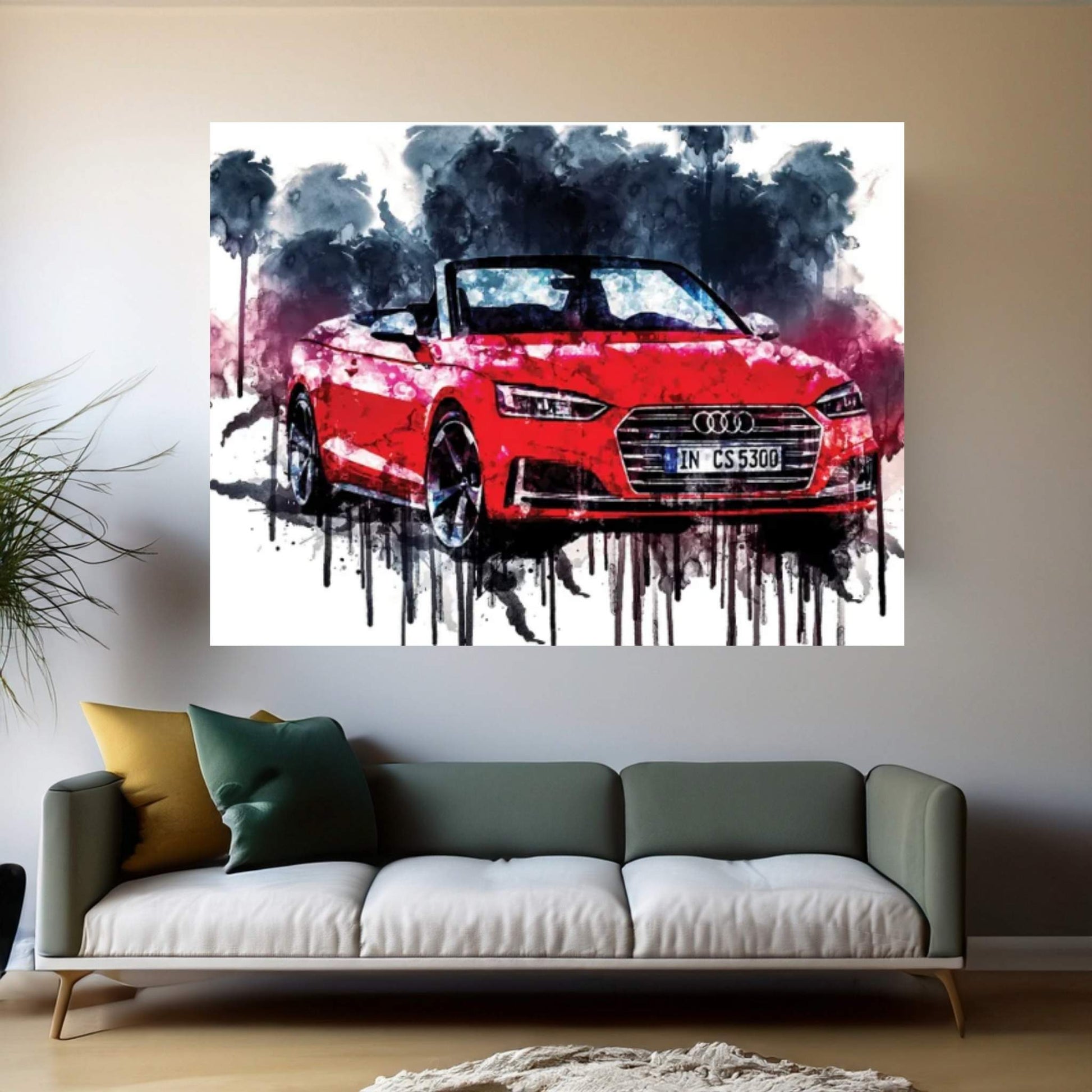 2017 Audi S5 Cabriolet Canvas Wall Art - Y Canvas