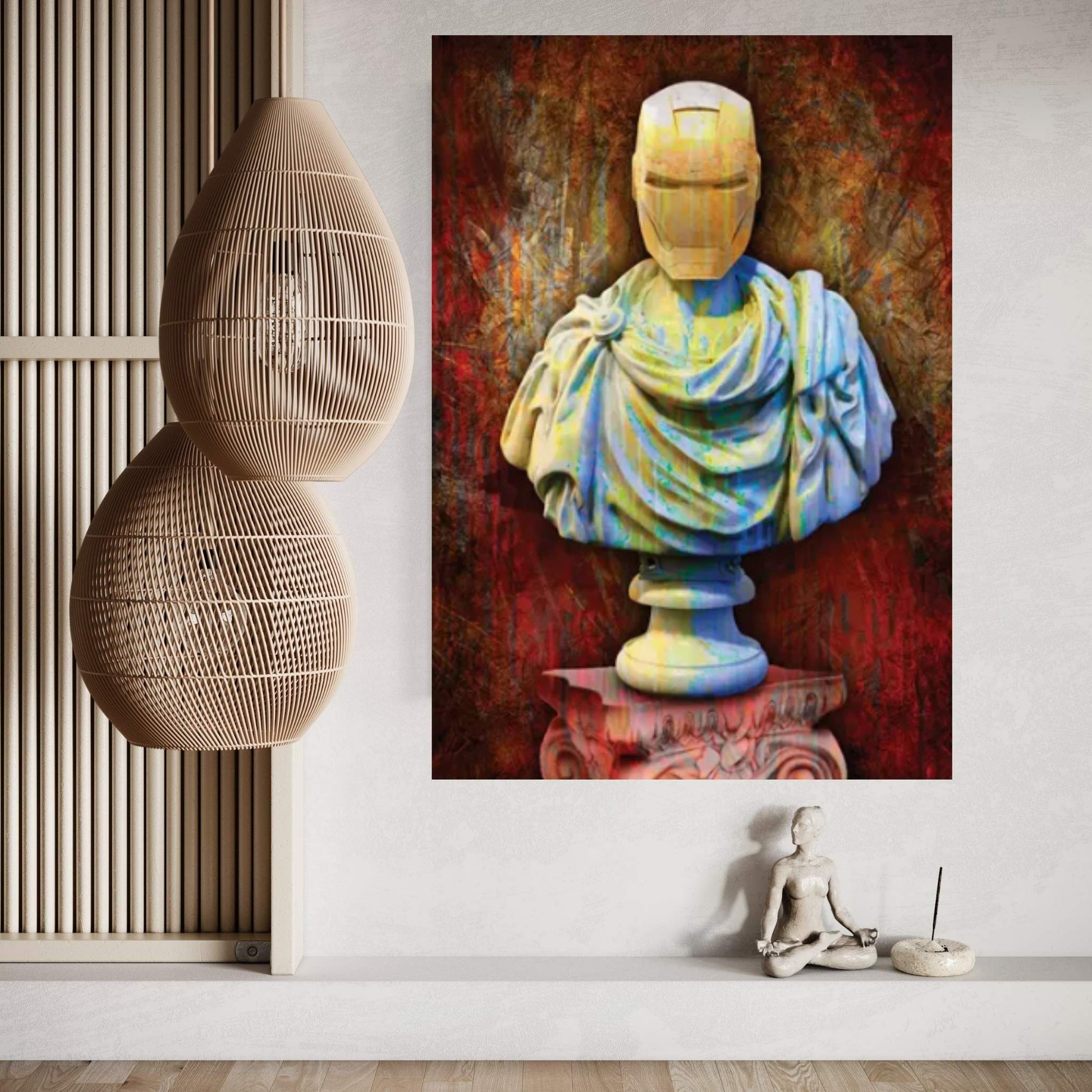 The Iron Man Bust Canvas Wall Art - Y Canvas