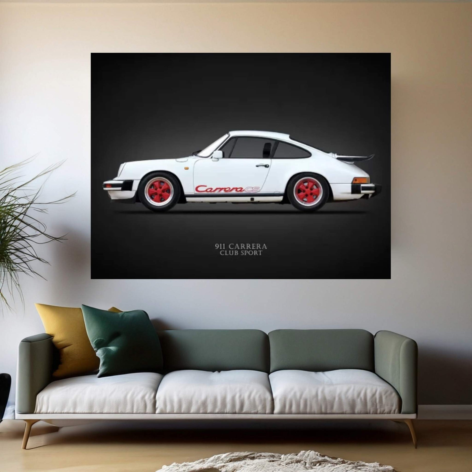 Porsche Carrera Club Sport '88 Canvas Wall Art - Y Canvas