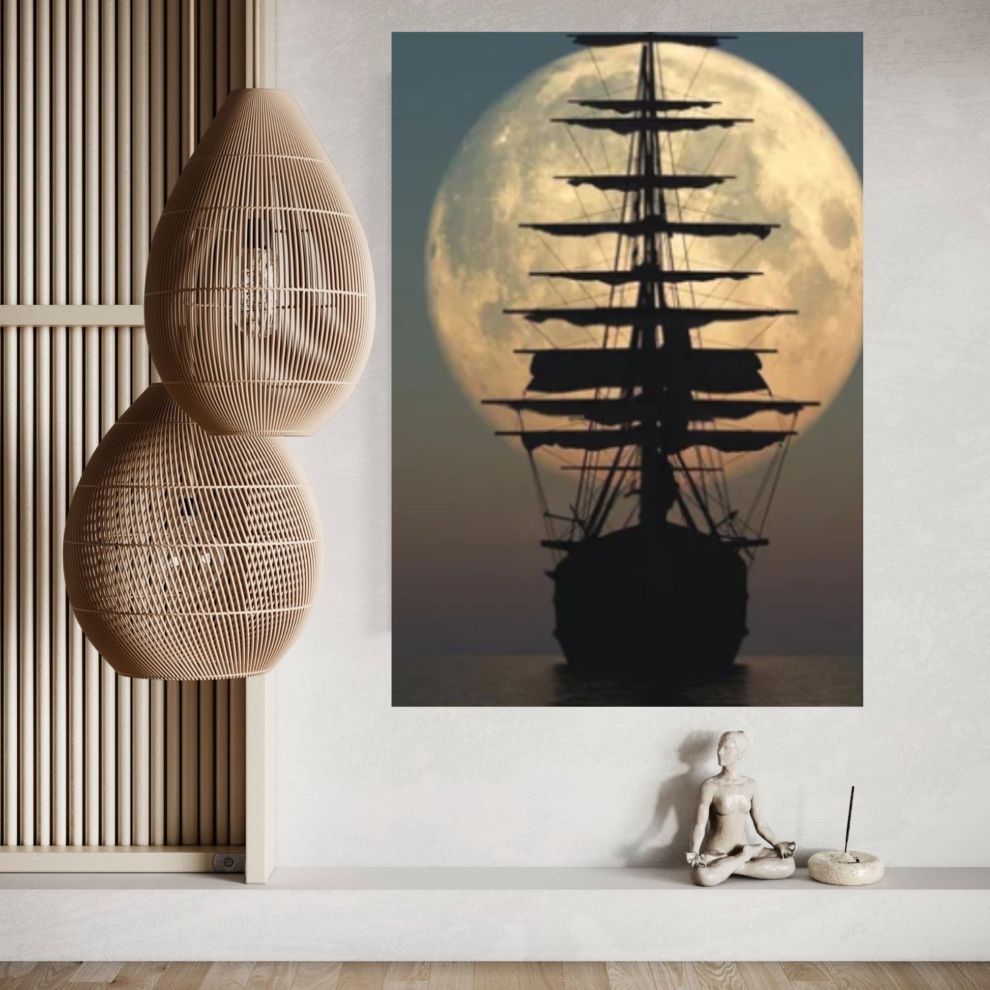 Sailing Boat Canvas, Sea Wall Decor, Sea Landscape, Living Room Wall Art - Y Canvas