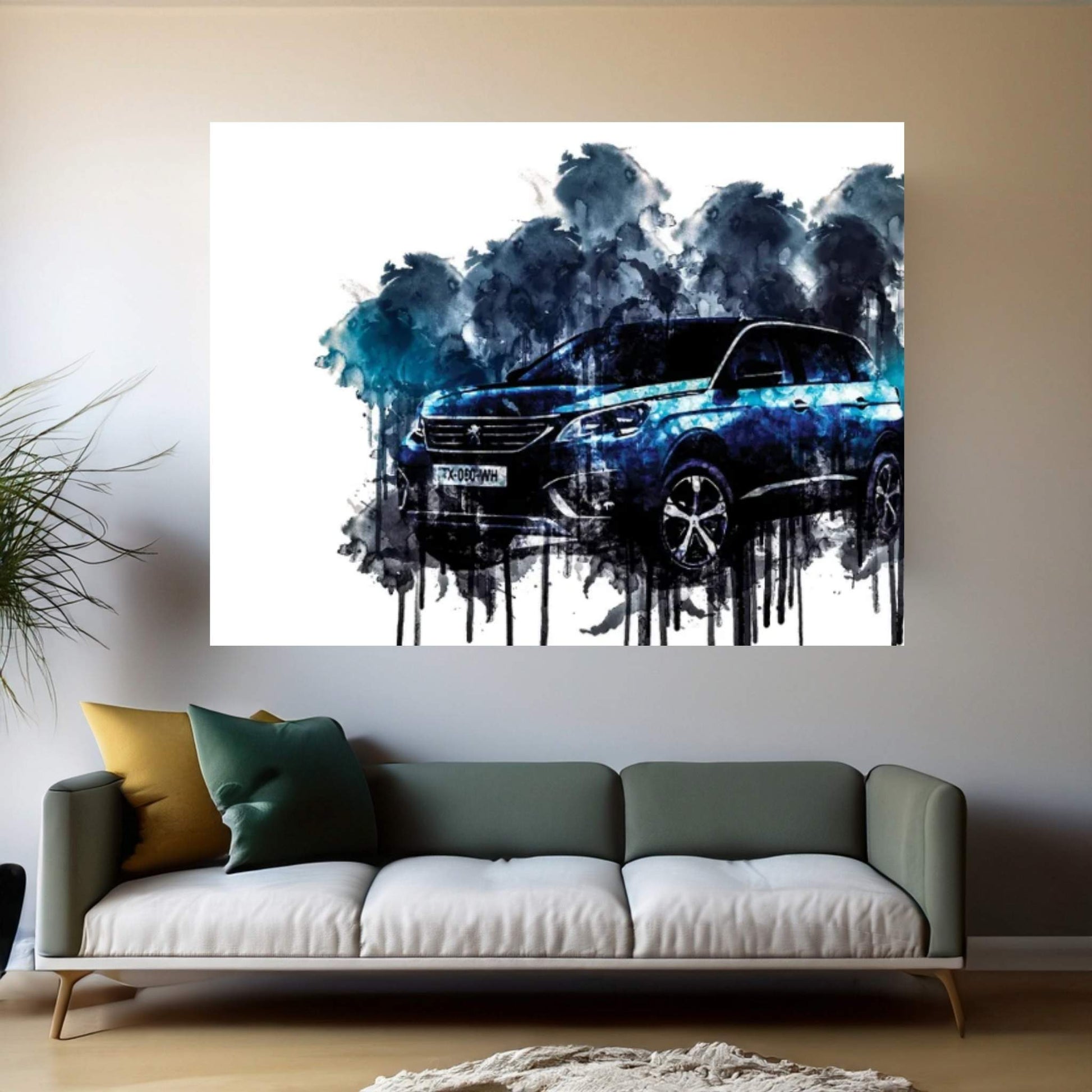 2017 Peugeot 5008 Vehicle CCLI Canvas Wall Art - Y Canvas