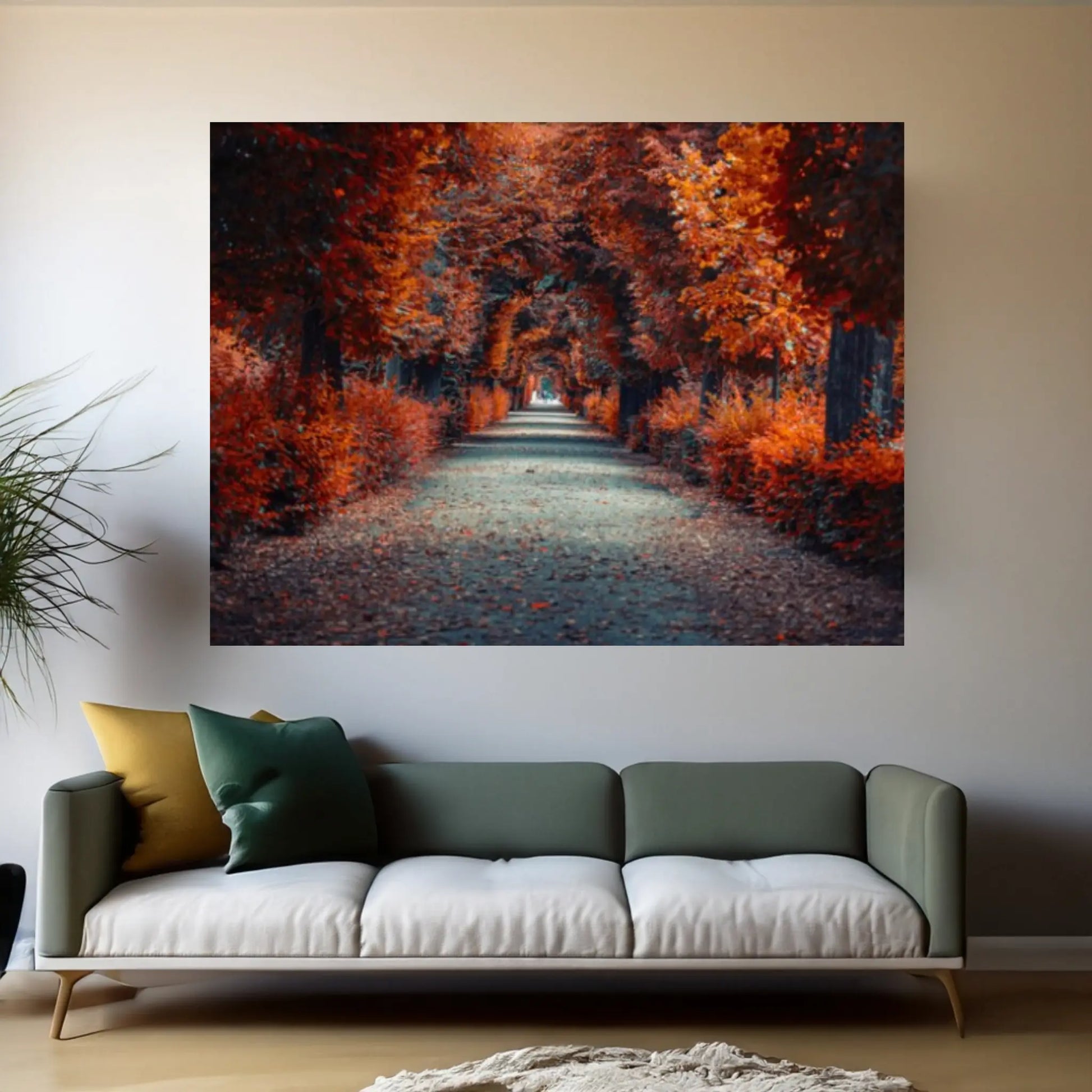 Autumn Landscape Canvas Wall Art Decor, Autumn Landscape Art Canvas, Autumn Printed, Forest Landscape Canvas Art - Y Canvas