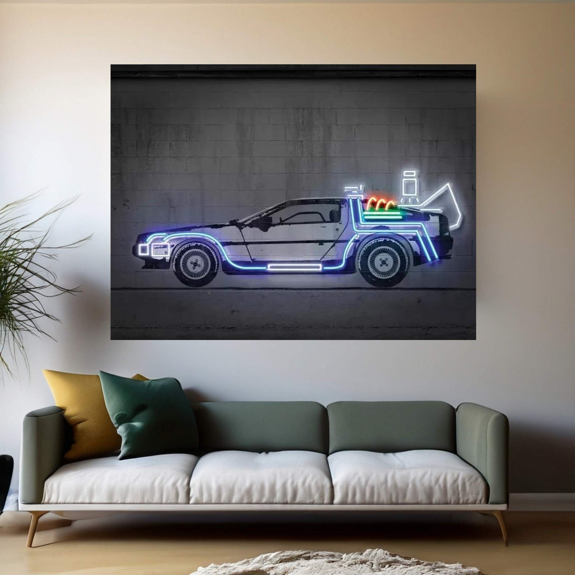 Delorean Canvas Wall Art - Y Canvas