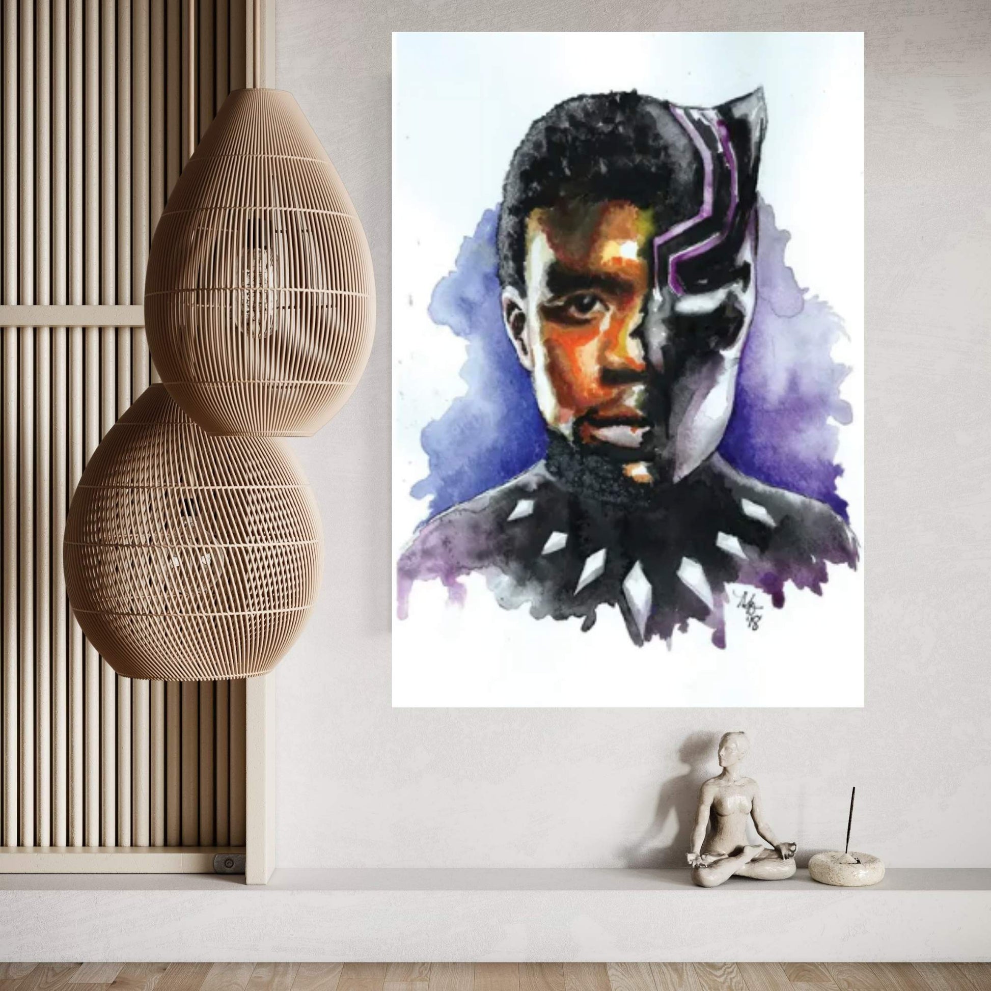 T'Challa - Black Panther Canvas Wall Art - Y Canvas