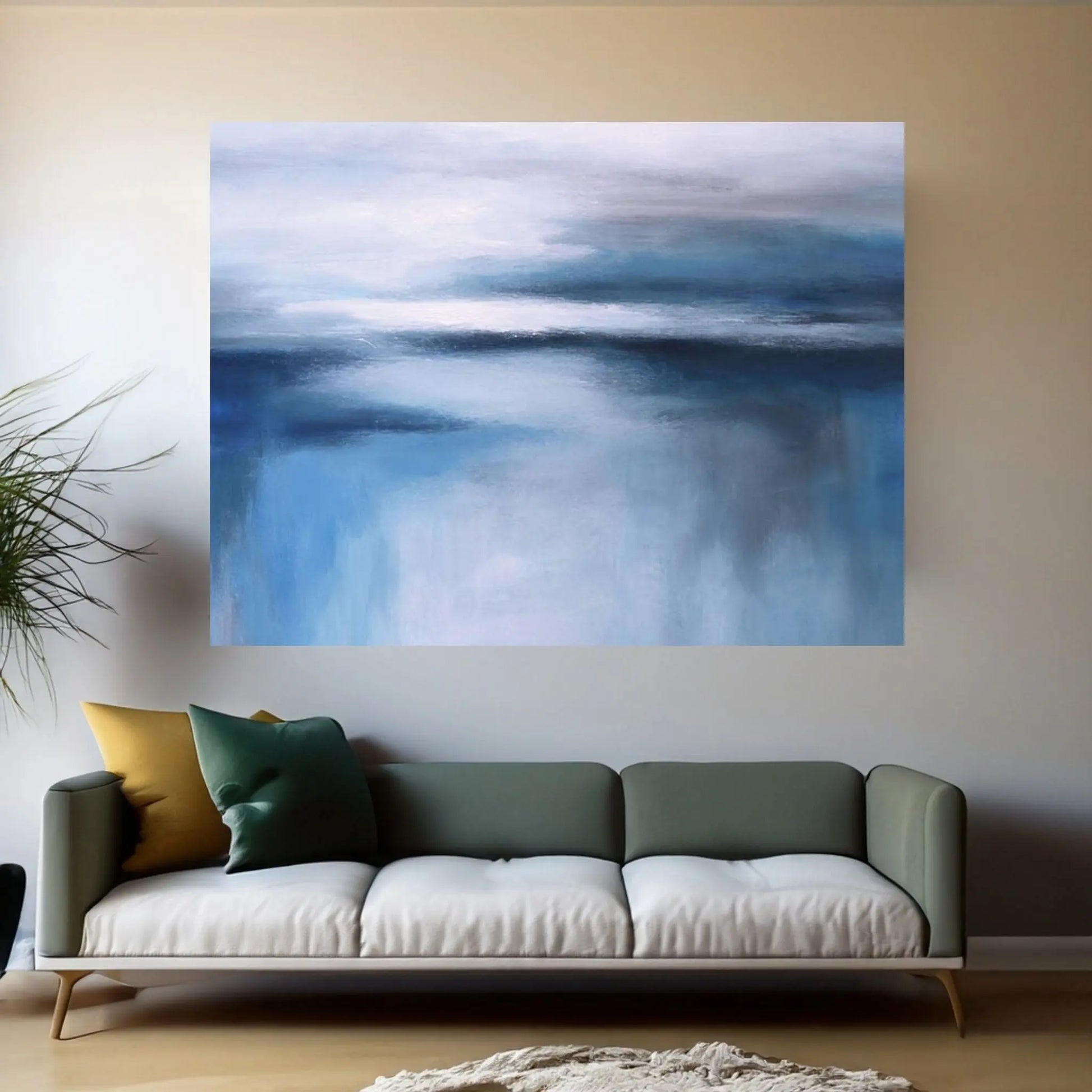 Abstract Seascape XXIV Canvas Wall Art - Y Canvas