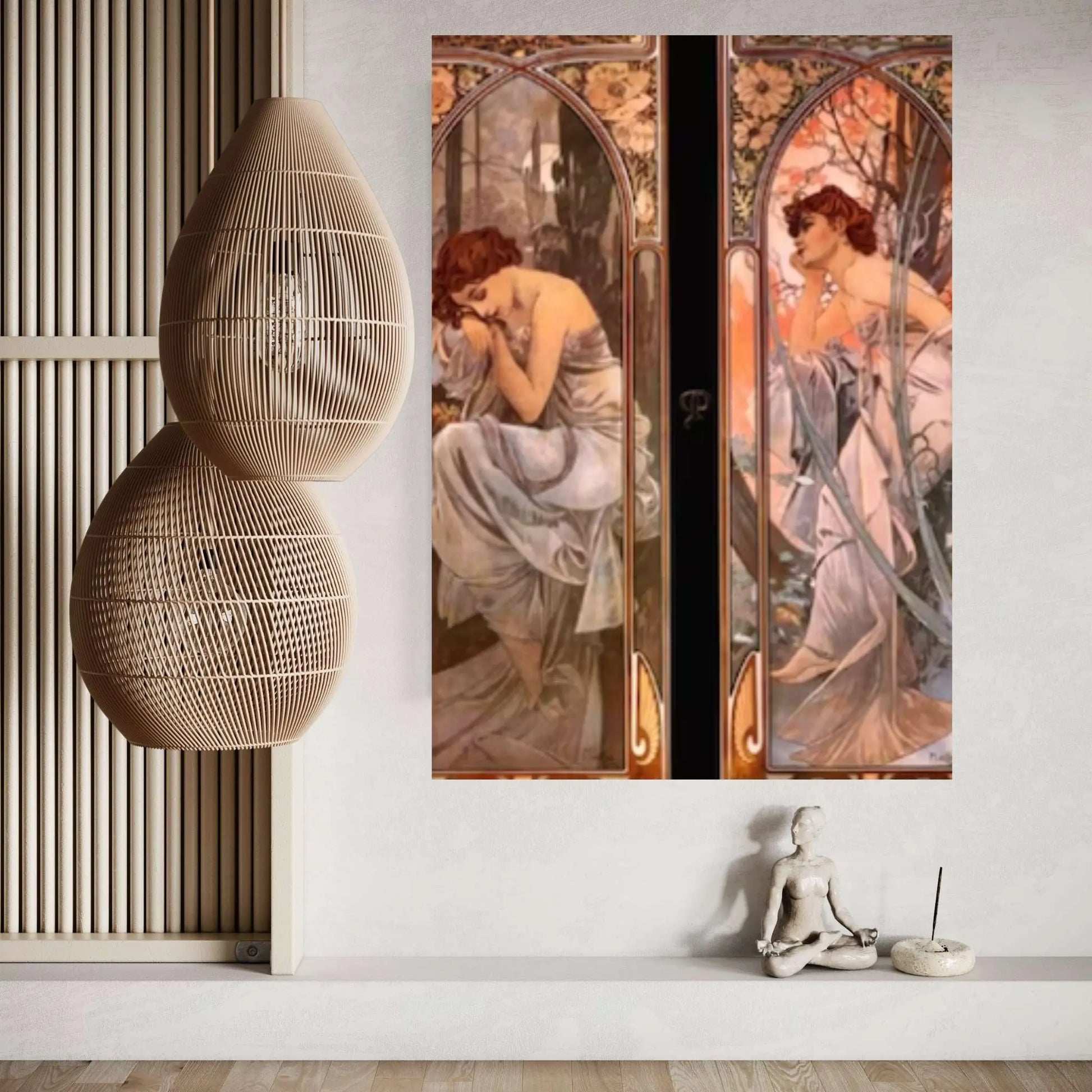 Evening Reverie by Alphonse Mucha Canvas Wall Art Design - Y Canvas