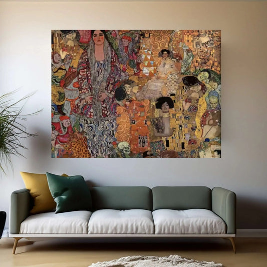 Collage Classical Art Canvas Poster By Gustav Klimt Art Canvas Poster - Y Canvas