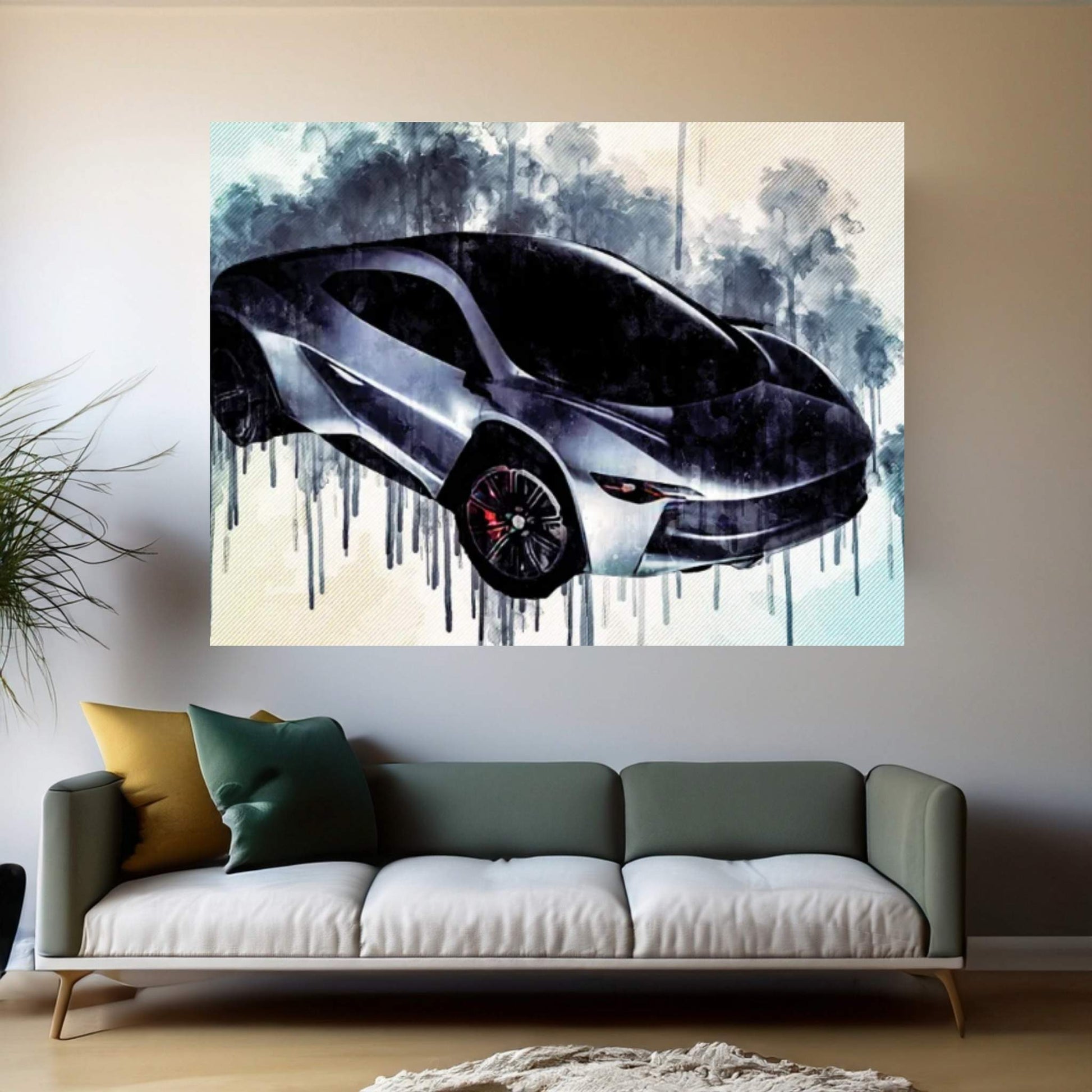 Eb110 Ramusa 2016 Bugatti Engine Hypercar Car Canvas Wall Art - Y Canvas