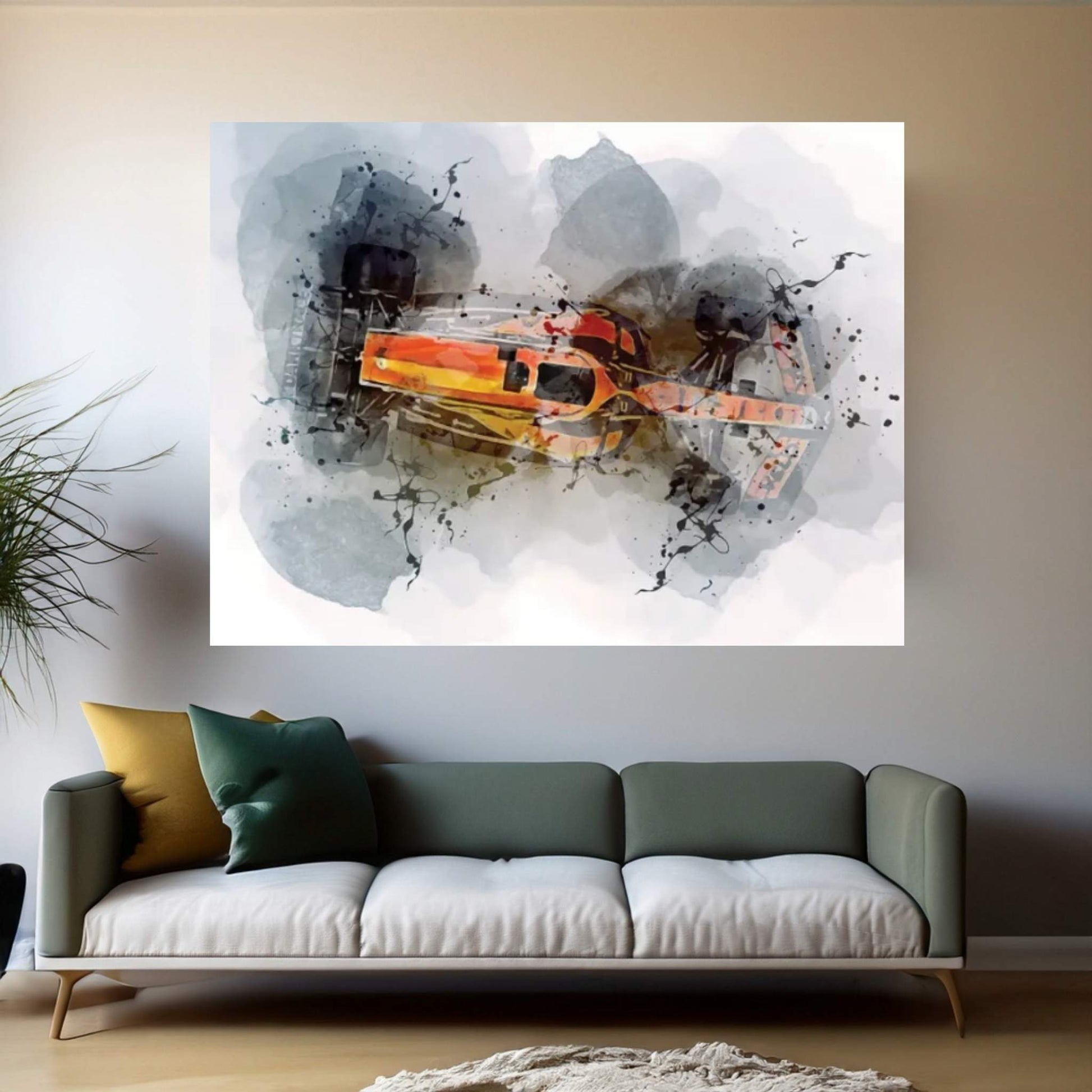 2022 Formula 1 Mclaren Mcl36 Exterior Canvas Wall Art - Y Canvas