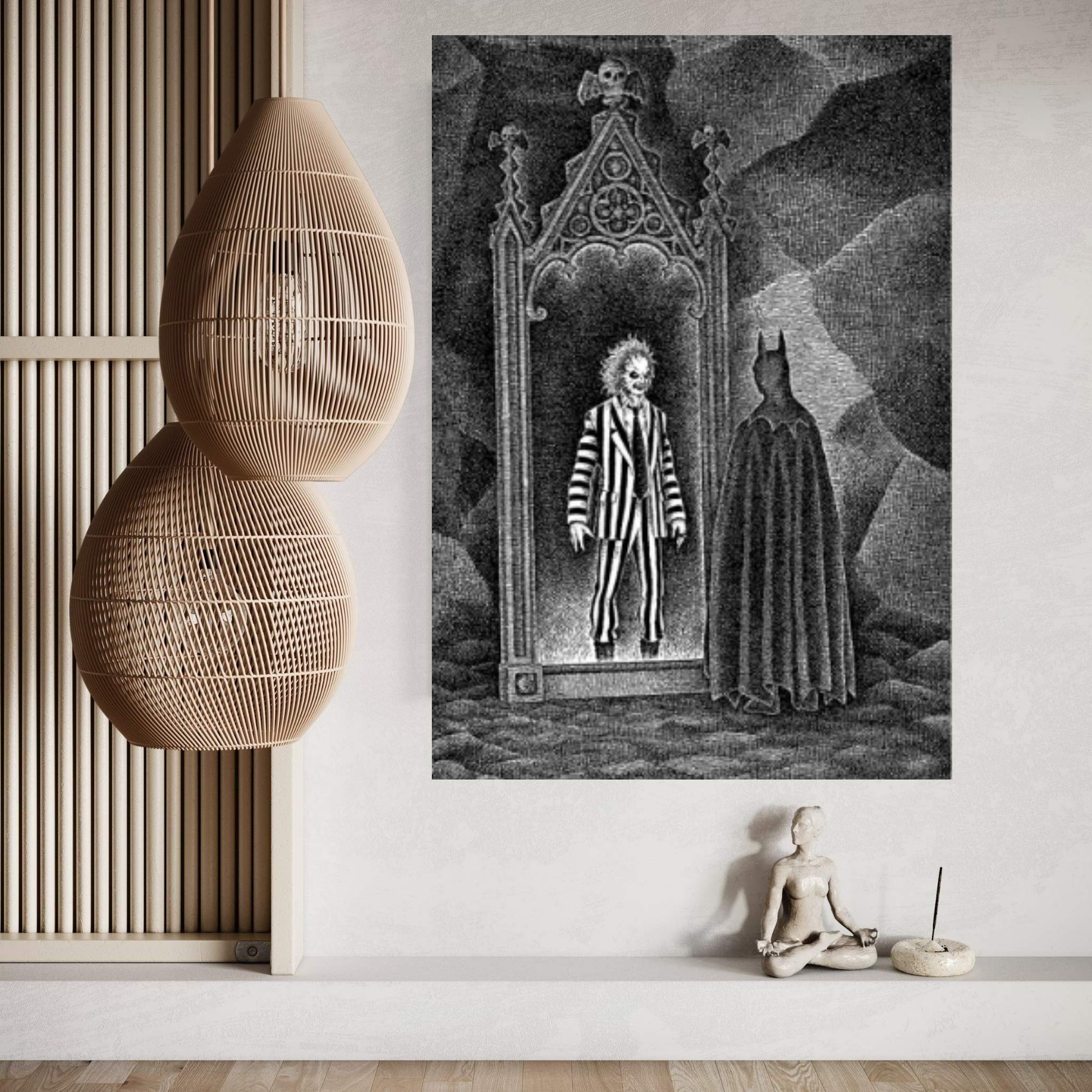 The Ghost Behind The Bat Canvas Wall Art - Y Canvas