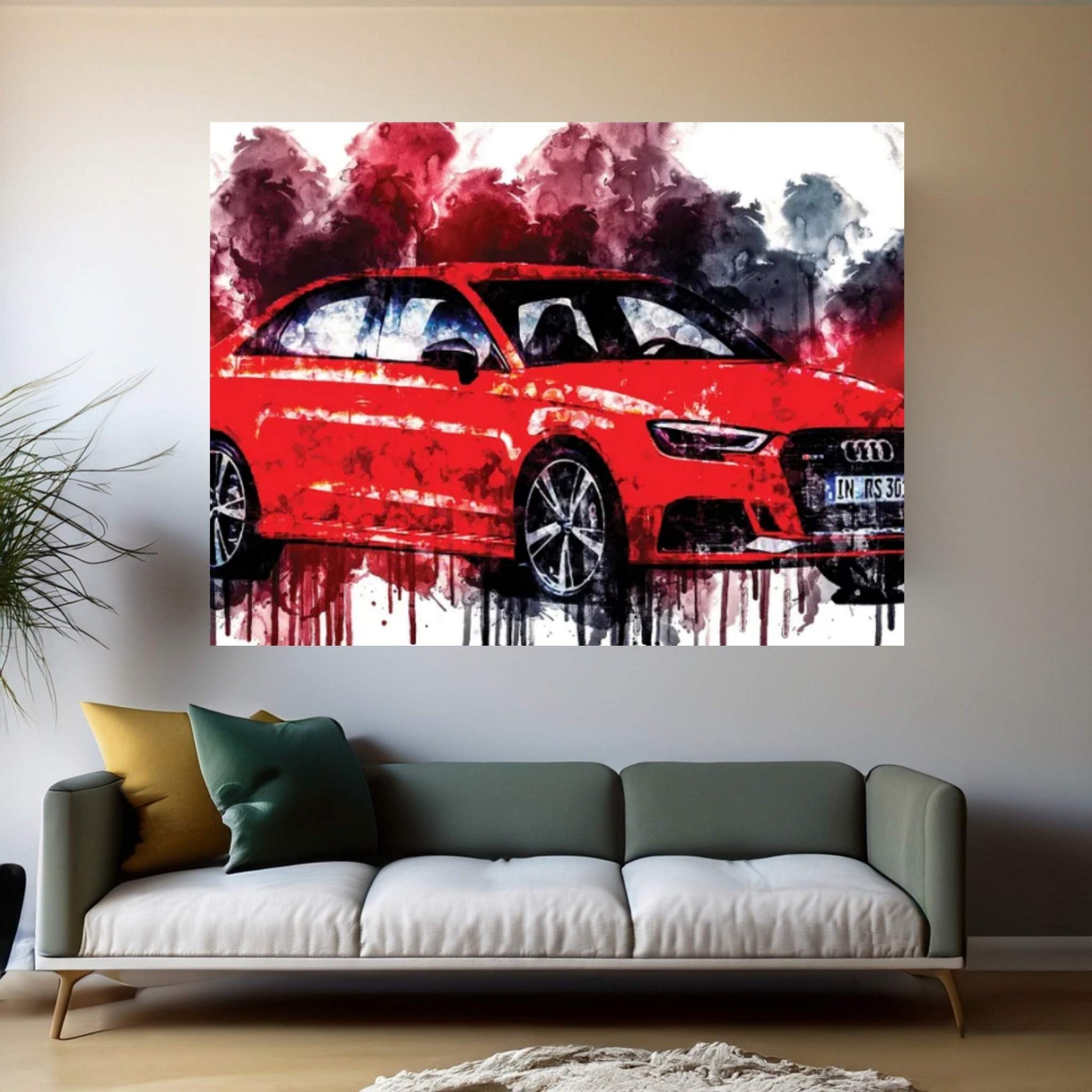 Car 2017 Audi RS3 Canvas Wall Art - Y Canvas