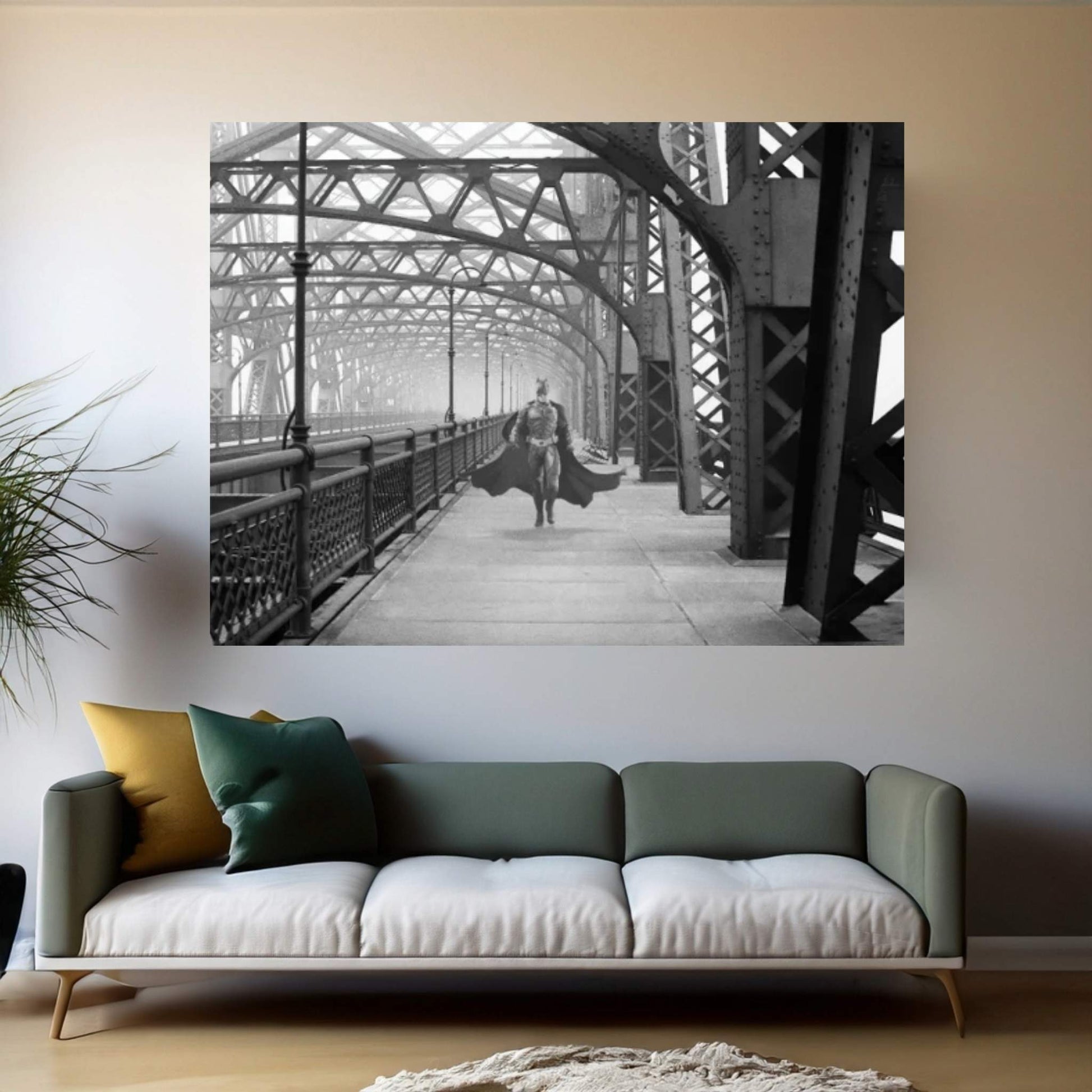 Gotham City Bridge Canvas Wall Art - Y Canvas