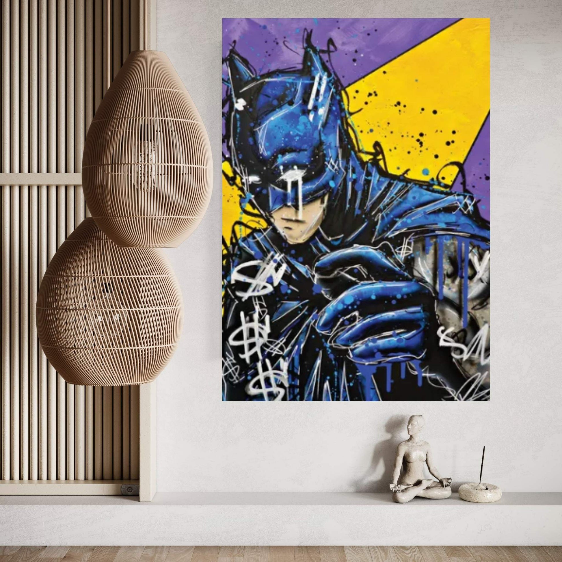 Retro Batsy Canvas Wall Art - Y Canvas