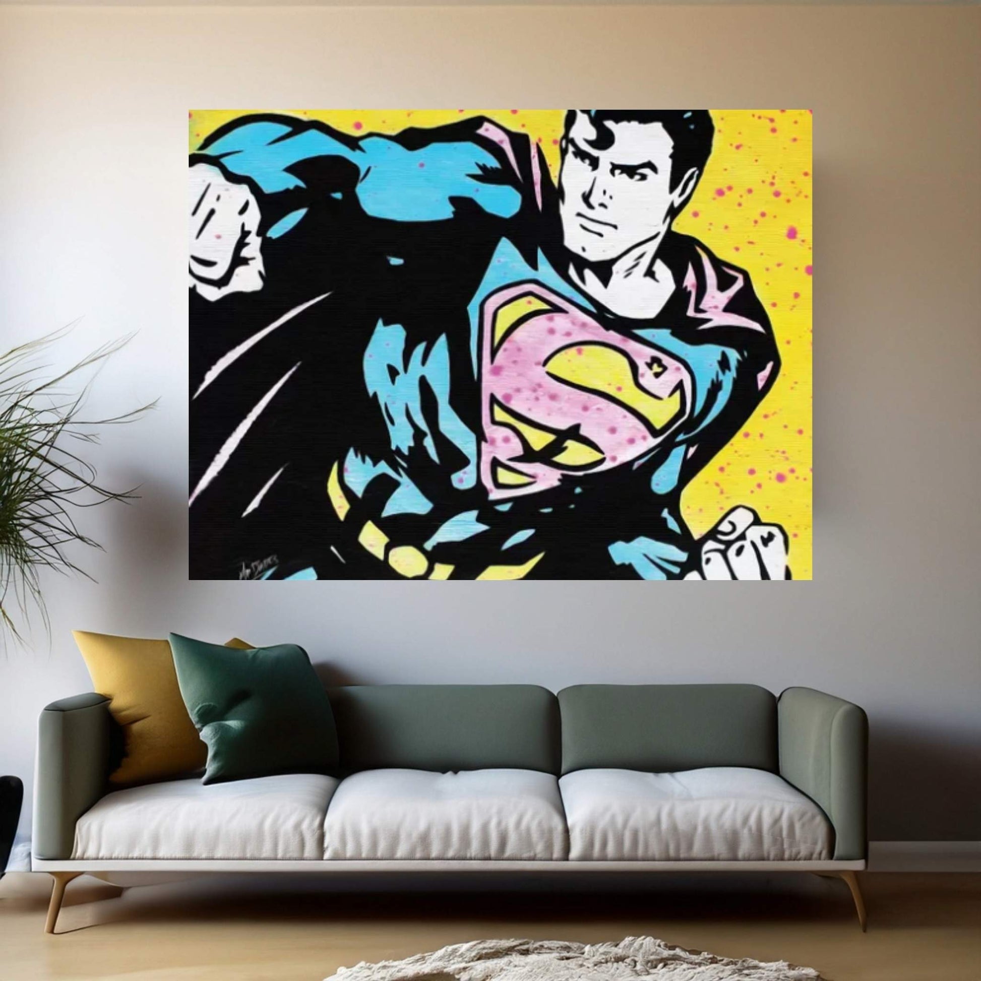 Superman Canvas Wall Art - Y Canvas