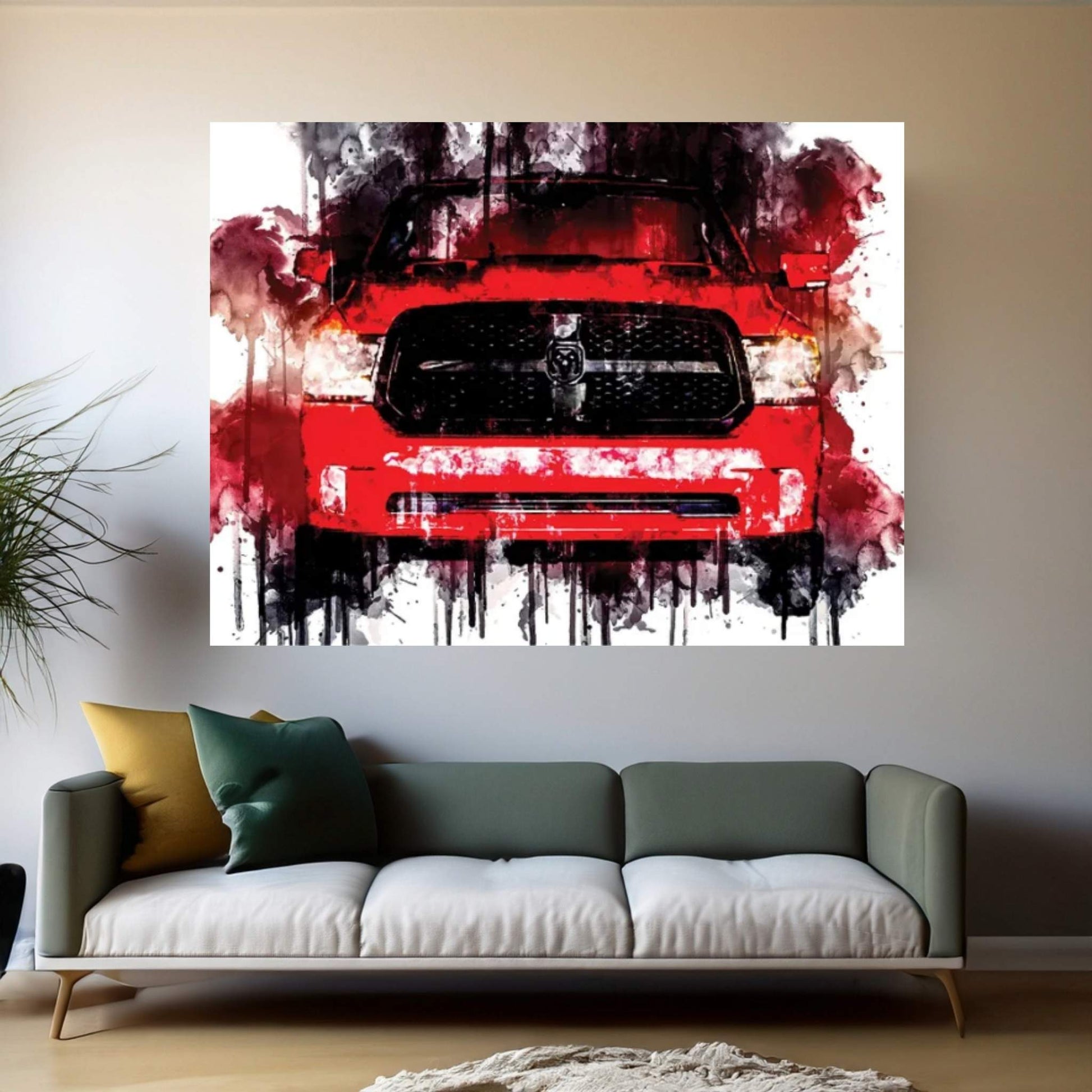 2017 Ram 1500 Night Canvas Wall Art - Y Canvas