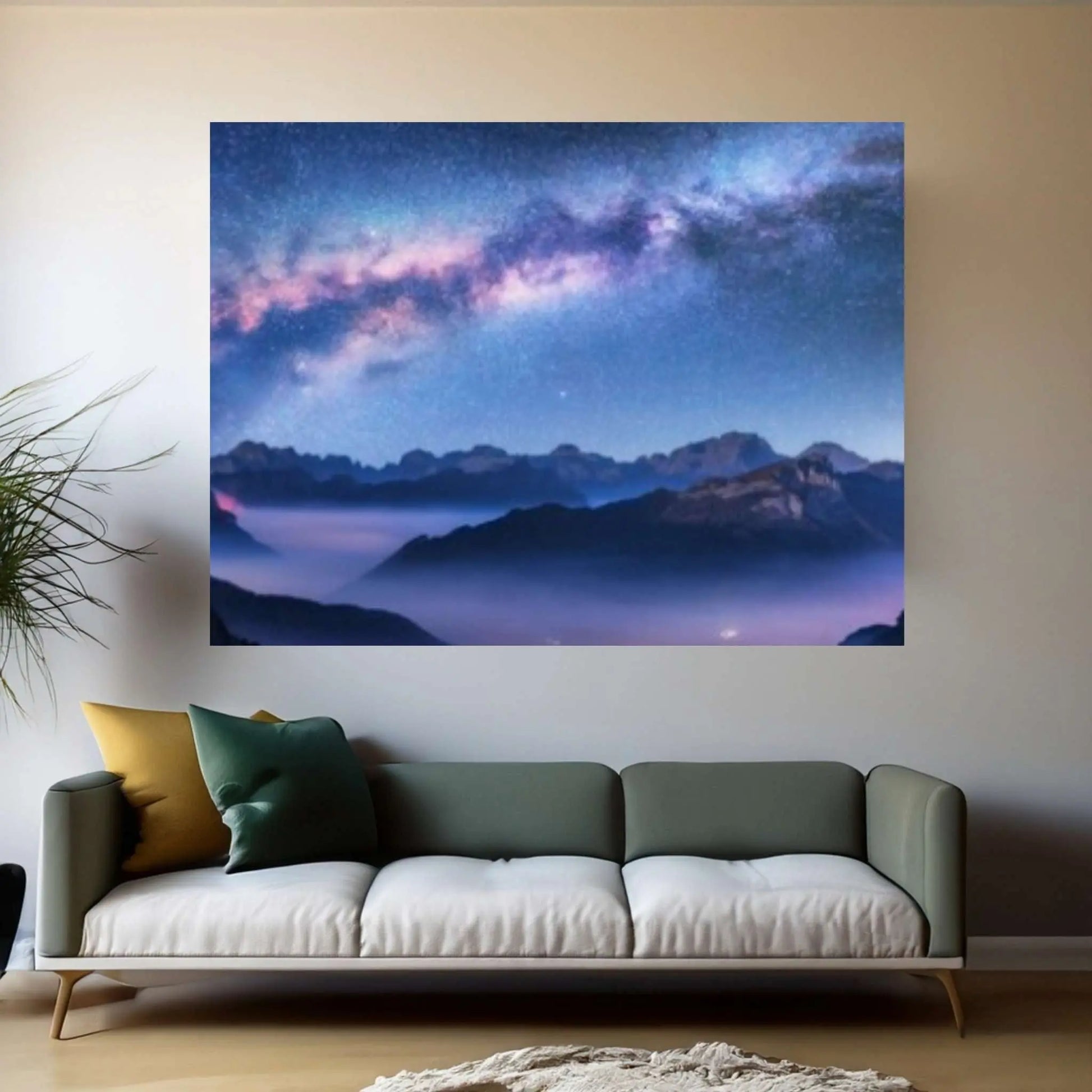 Starry Sky Landscape Canvas Poster Print - Y Canvas