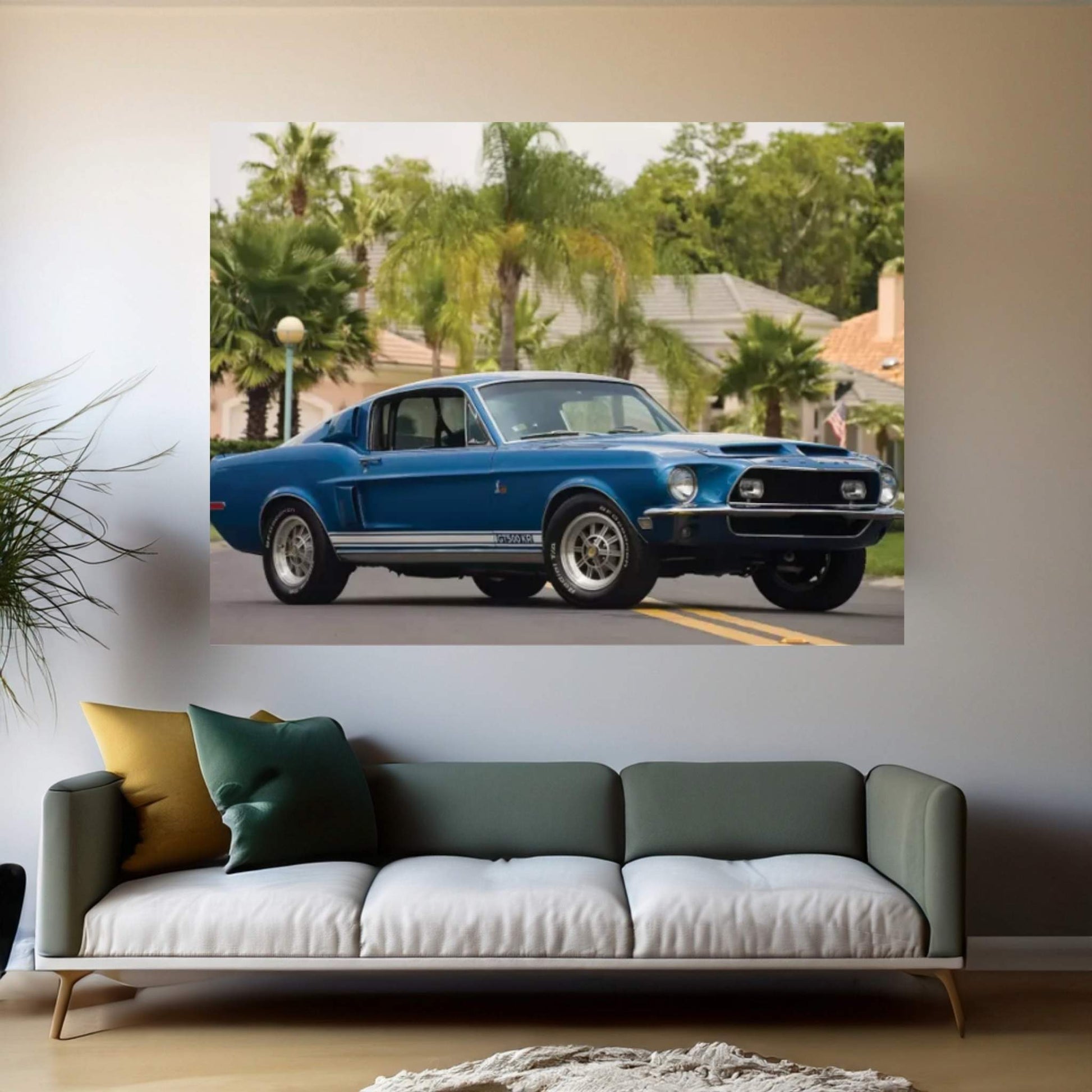 1968 Shelby Gt 500 Kr Fastback Canvas Wall Art - Y Canvas