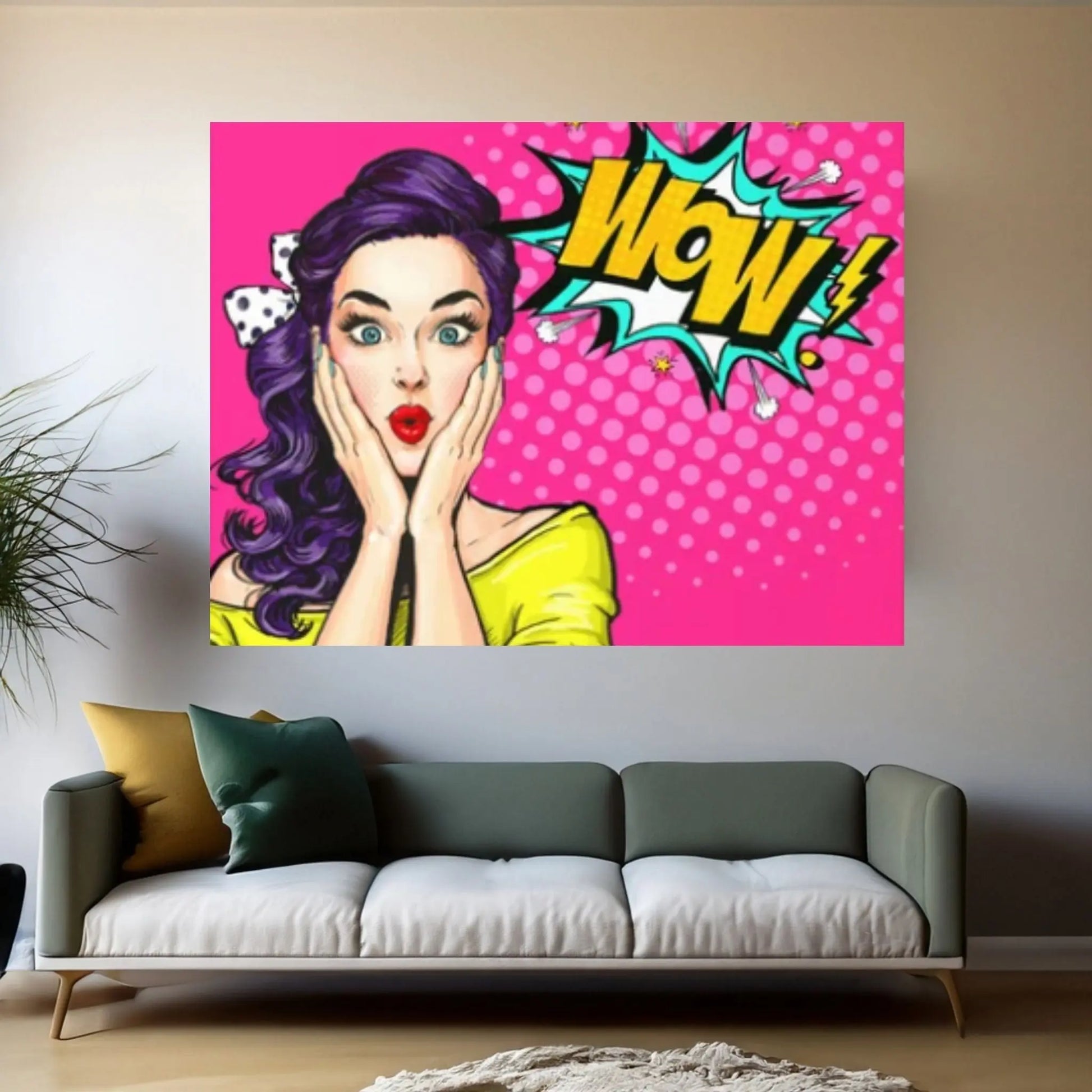 Pop Art Woman Wall Art, Comic Pop Art, Retro Comic - Y Canvas