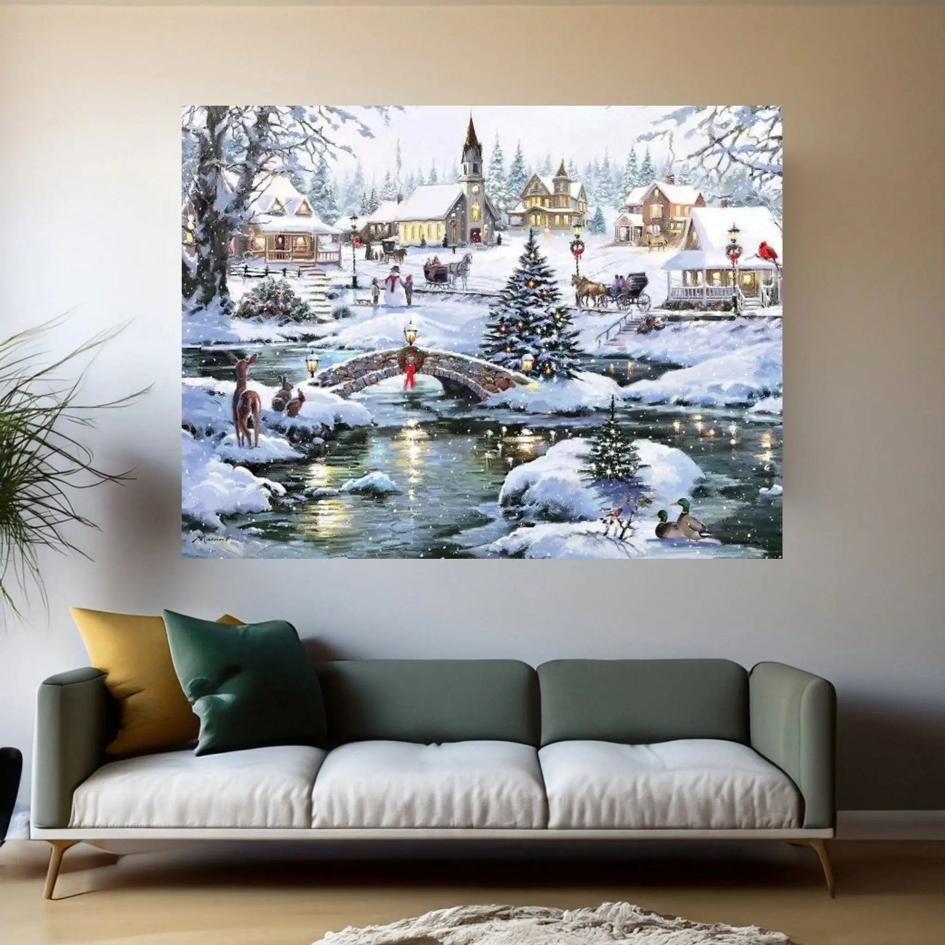 User Icy Lights Canvas Wall Art - Y Canvas