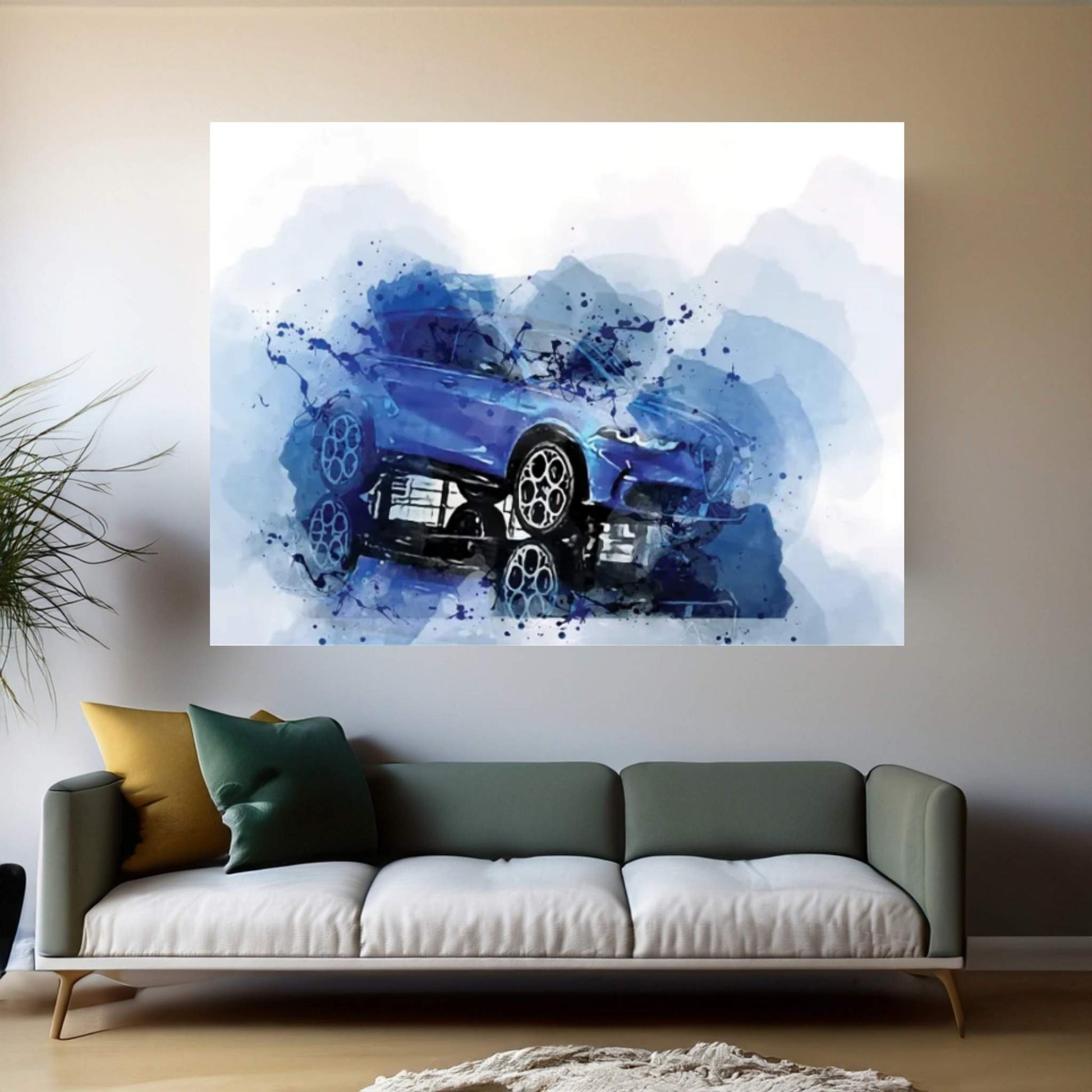 2023 Alfa Romeo Tonale Exterior Blue Suv Canvas Wall Art - Y Canvas