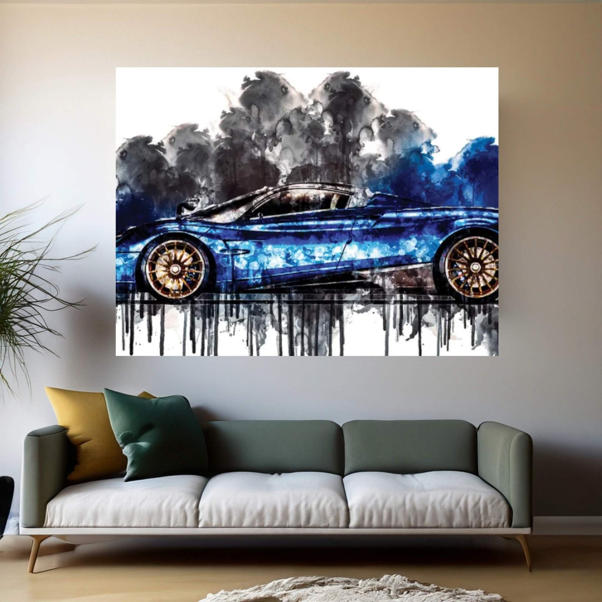 2017 Pagani Huayra Roadster Vehicle CCL Canvas Wall Art - Y Canvas