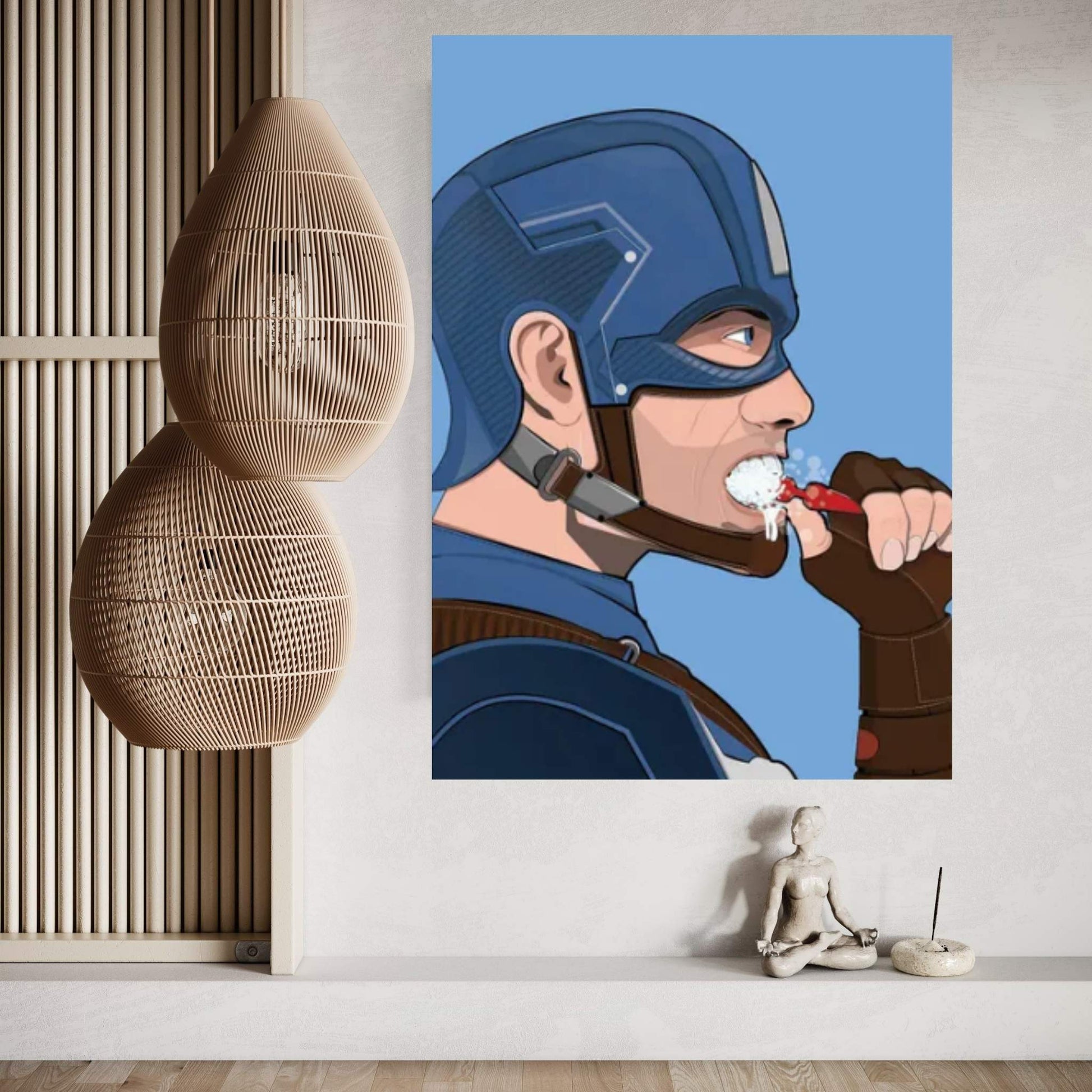 Cap Teeth Canvas Wall Art - Y Canvas