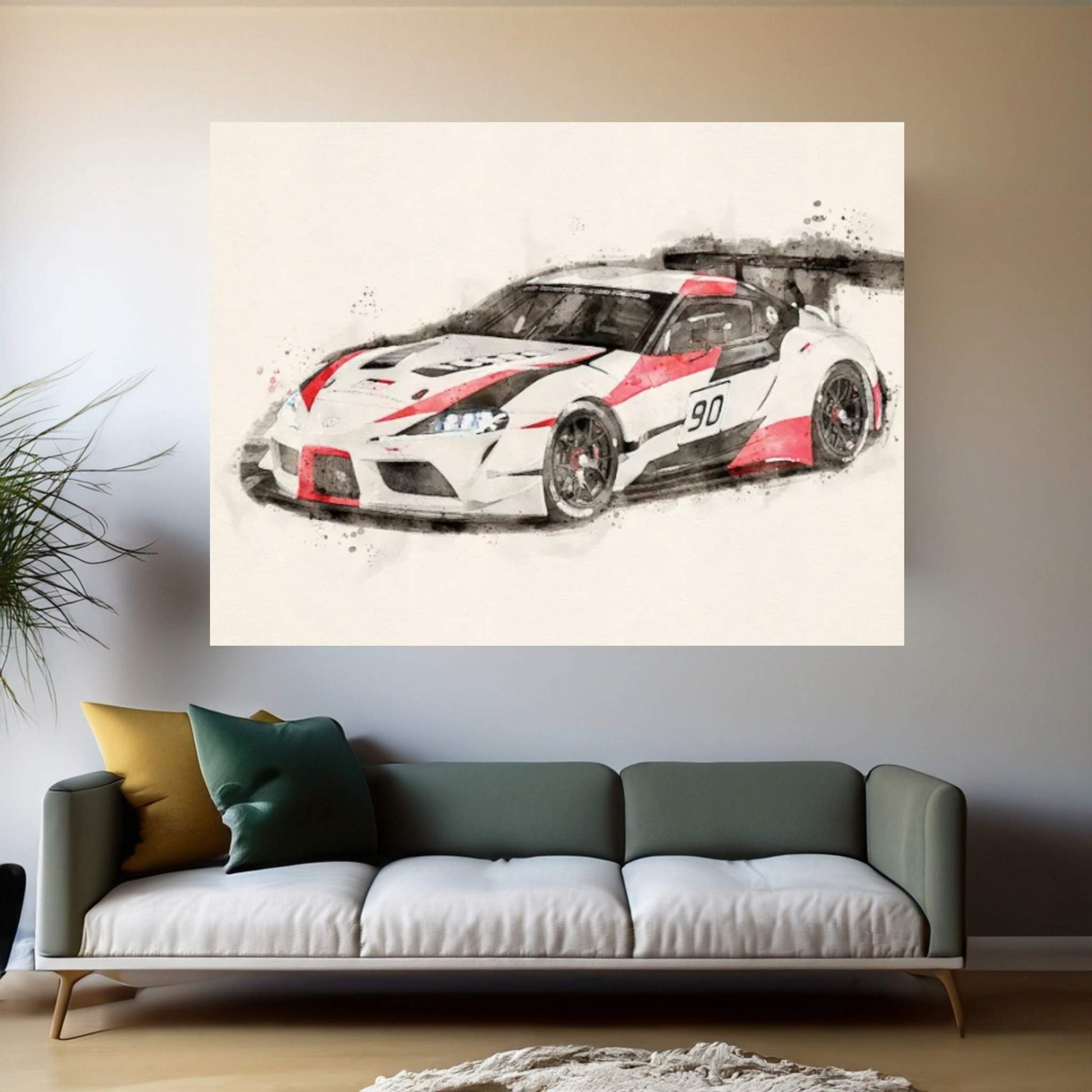 Toyota GR Supra Racing V II Canvas Wall Art - Y Canvas