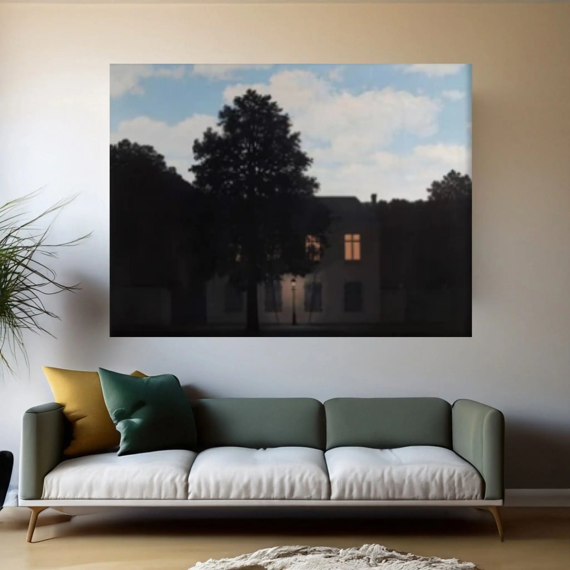 The Empire of Light by Rene Magritte, Not to be Reproduced Wall Decor Print - Y Canvas