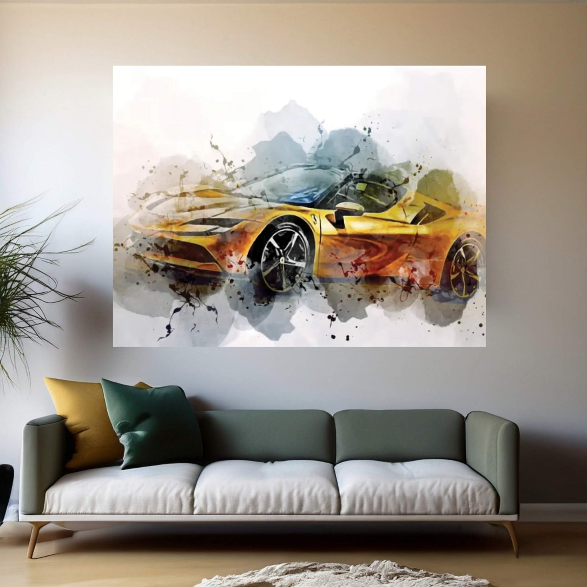 Ferrari Sf90 Spider Supercars 2022 Canvas Wall Art - Y Canvas