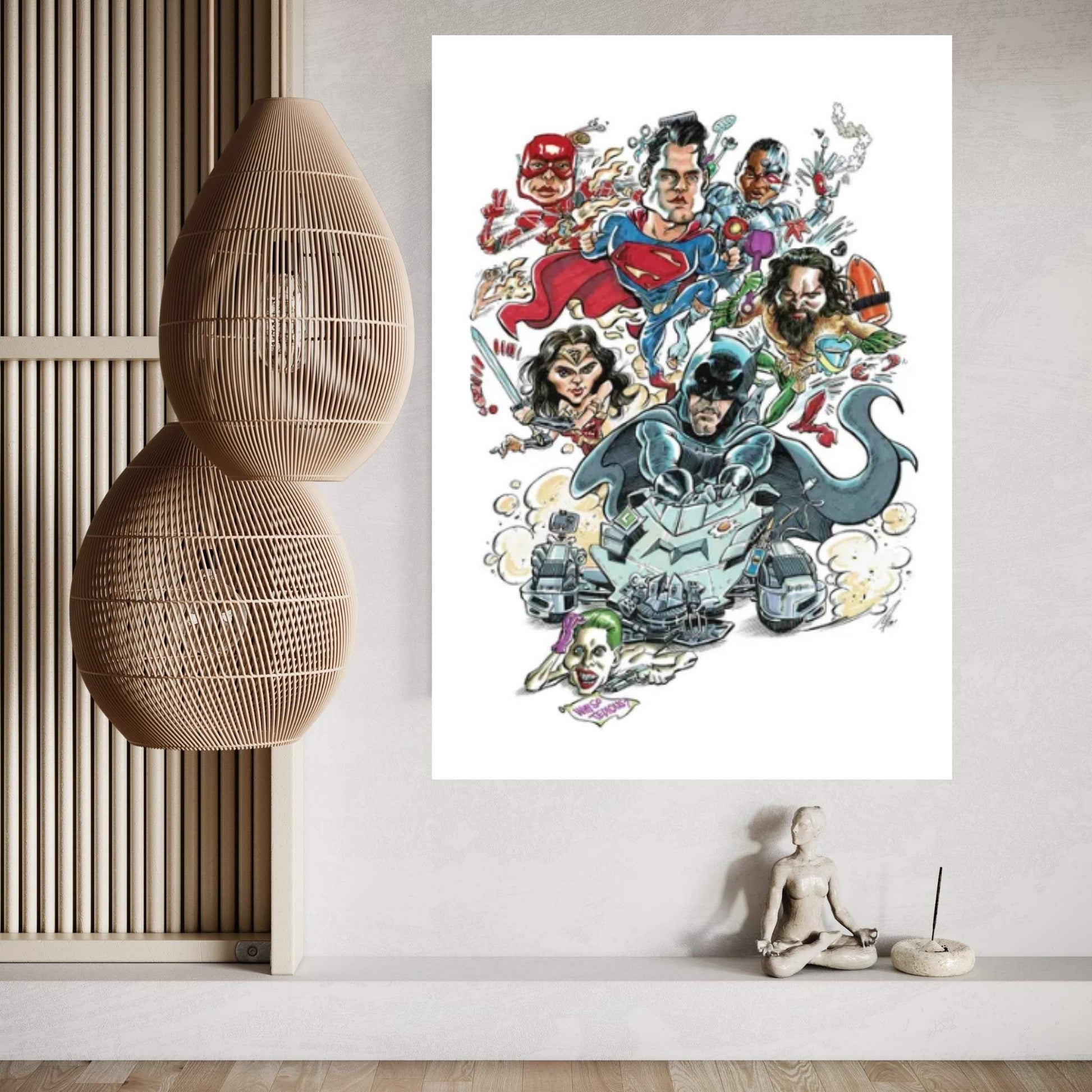 Justice League Canvas Wall Art - Y Canvas