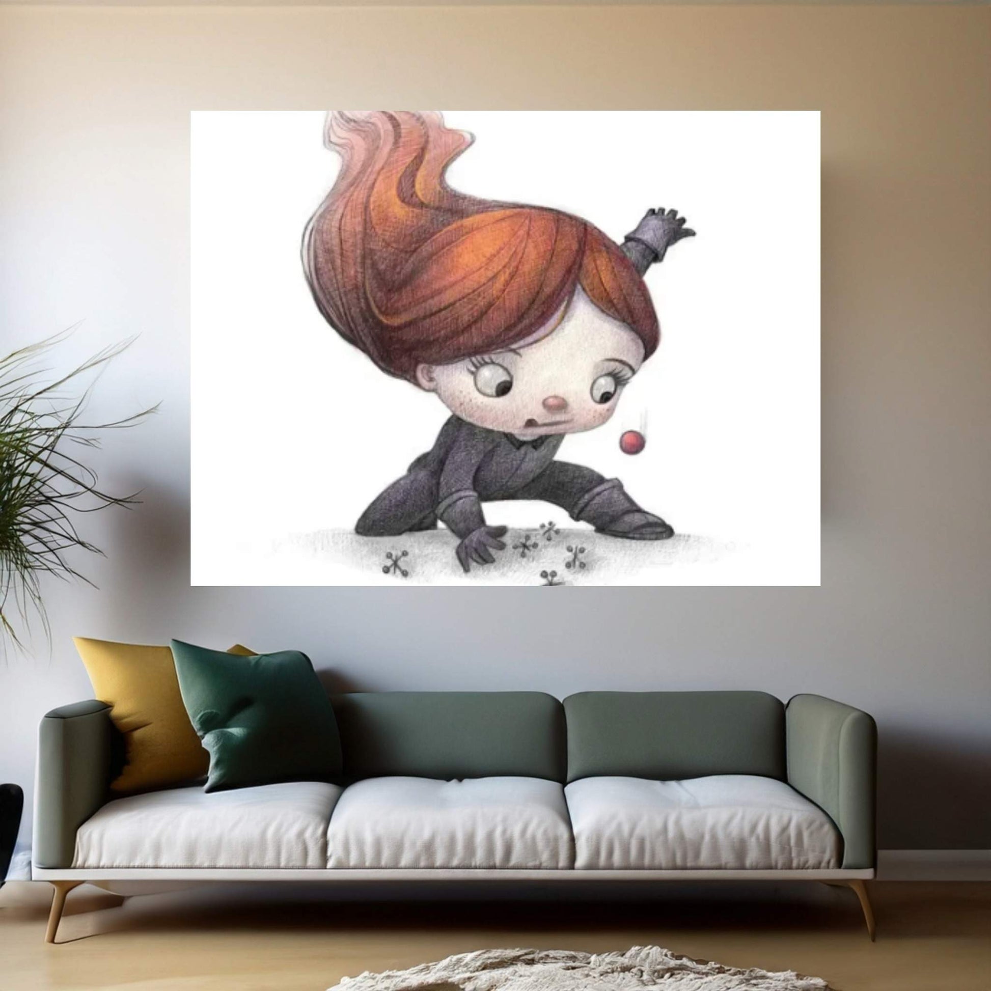 Baby Black Widow Canvas Wall Art - Y Canvas